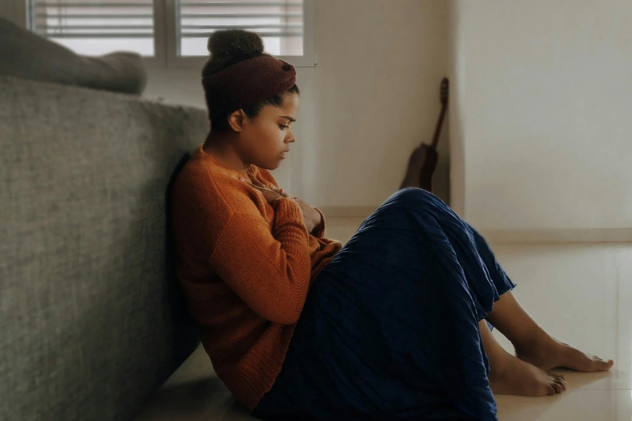 woman looking anxious