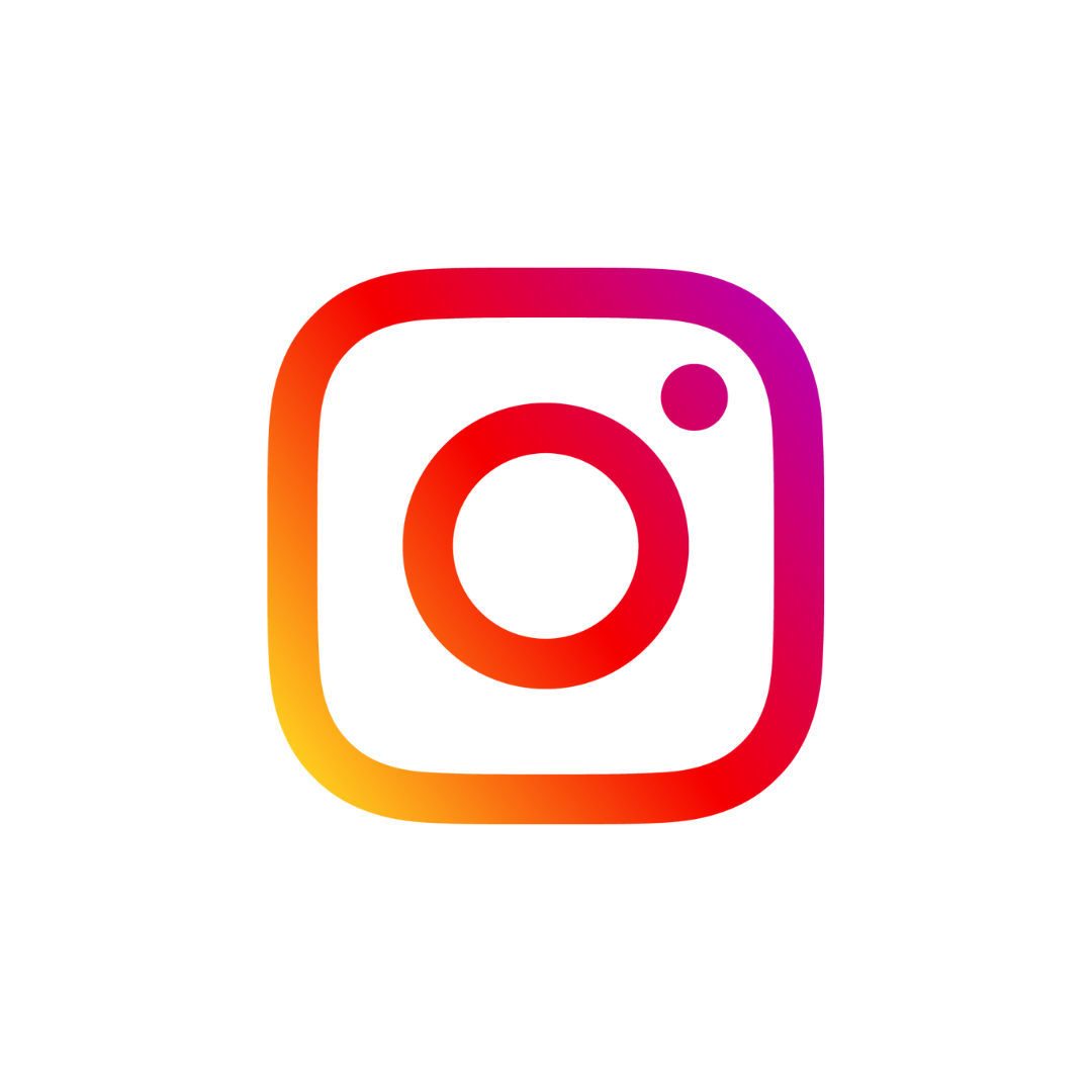 Instagram Logo in Farbe vor weißem Hintergrund.