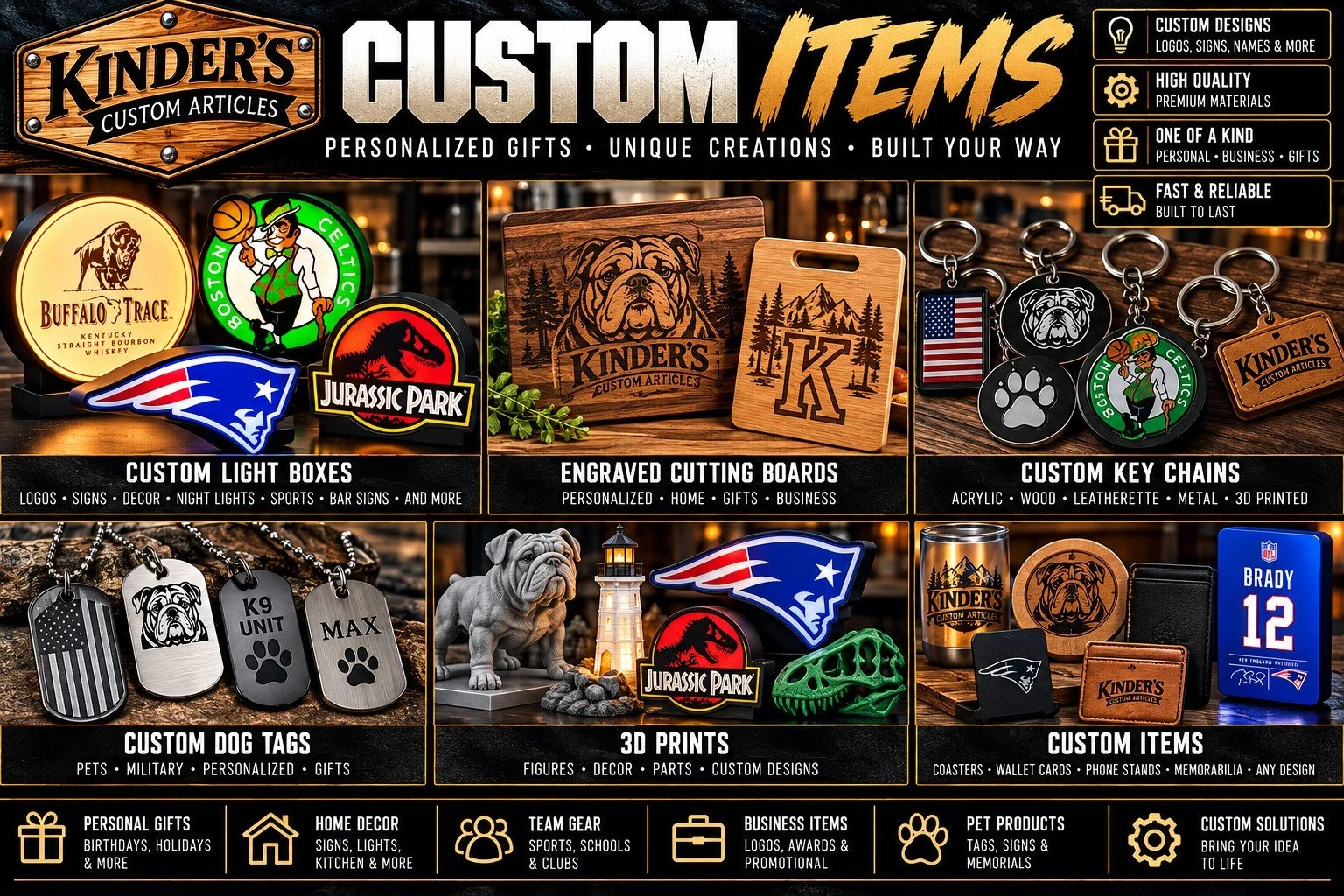 Our actual Custom Items promotional poster