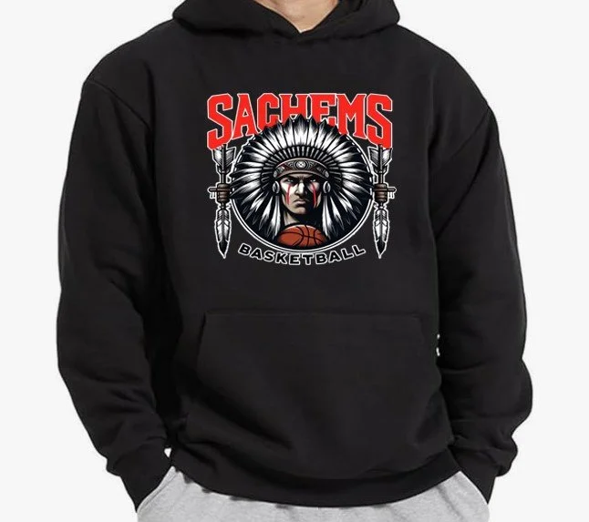 Mens Hoodie - sachem basketbl   - logo.jpg
