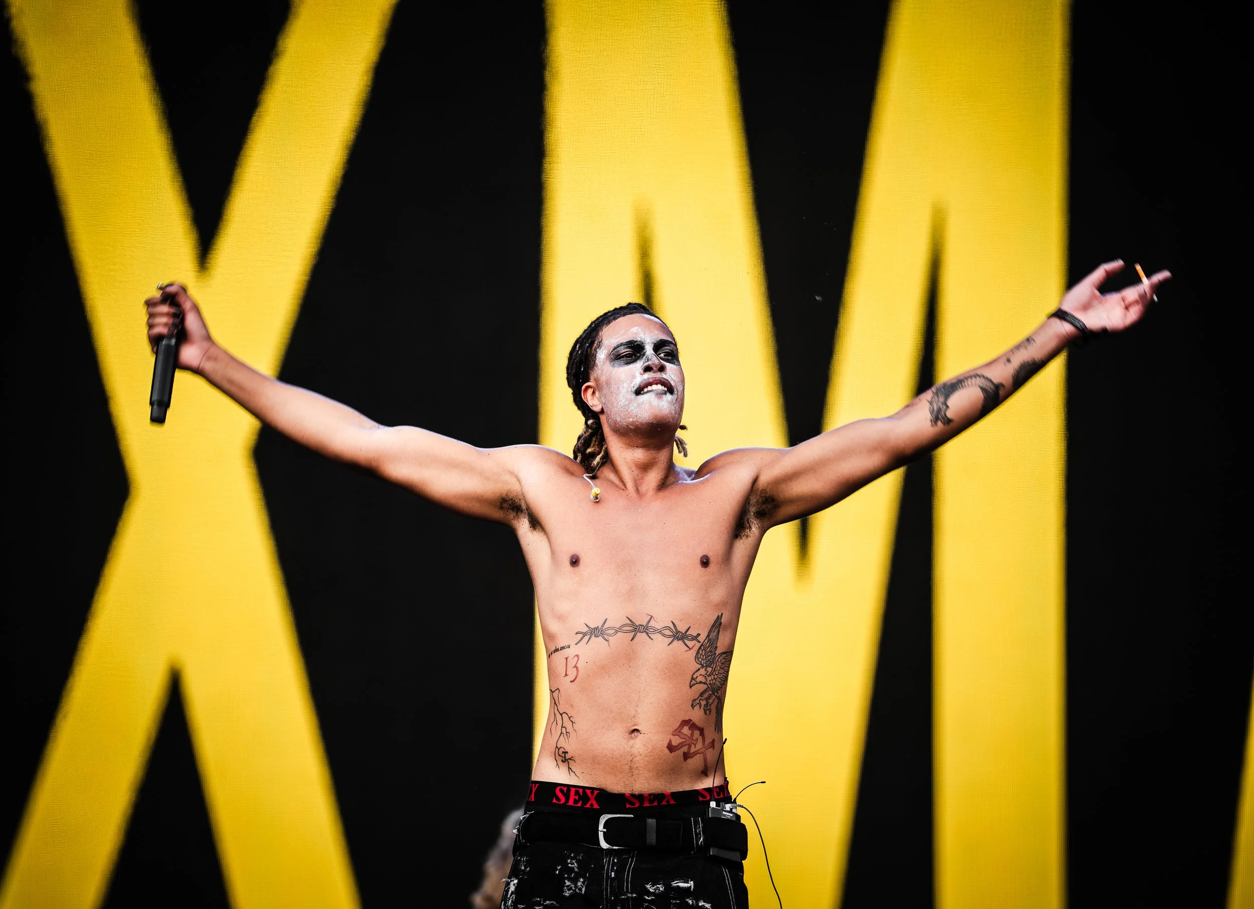Sexmane performing live at Blockfest, captured by Anre Wasse.