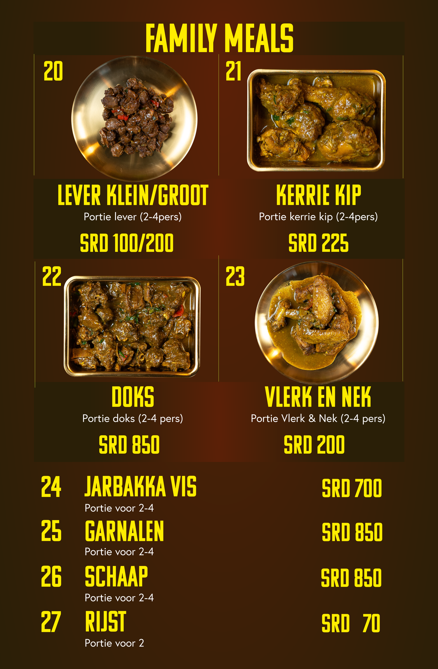 Roopram Roti Shop MENU — Roopram Roti