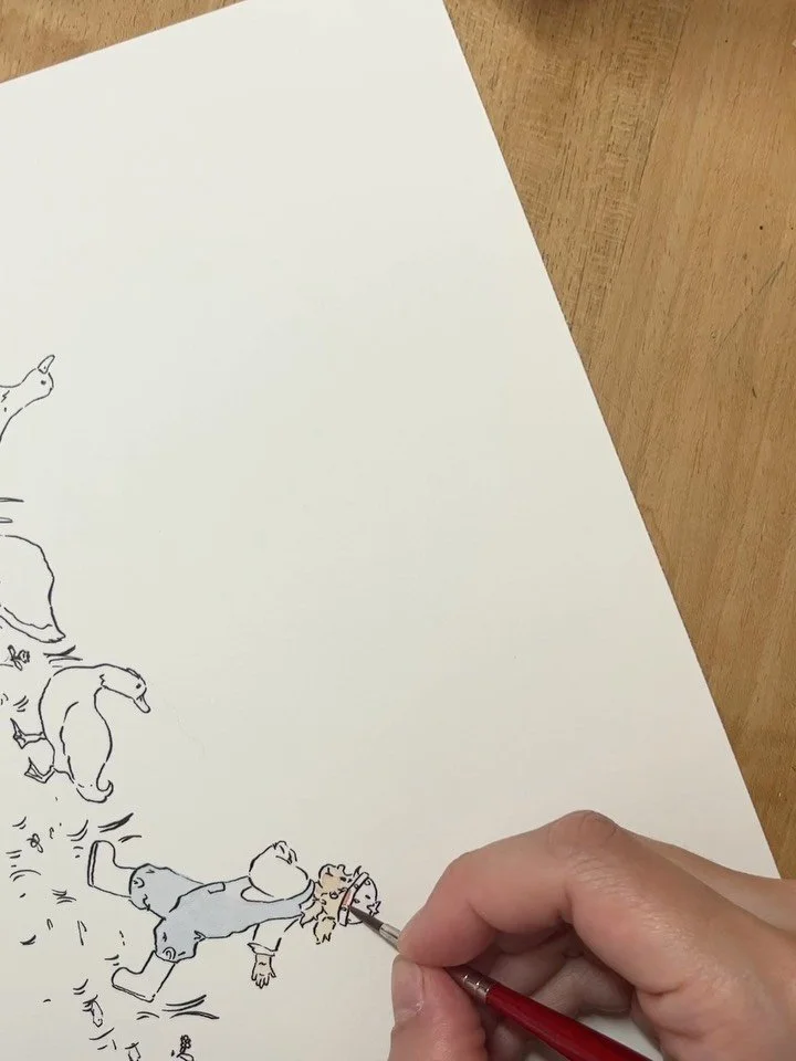 Happy April! 
A long overdue post of one of my favourite illustrations in the book 
I hope your April is filled with ducks and strawberry hats 🍓🦆