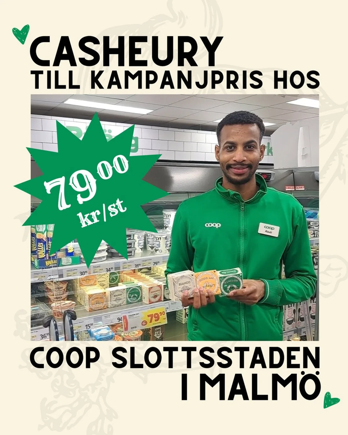 🧀✨ CASHEURY till kampanjpris! ✨🧀

V&aring;ra hantverksm&auml;ssiga, v&auml;xtbaserade ostar finns just nu till kampanjpris hos Coop Slottsstaden i Malm&ouml; 💚
👉 79 kr / st

Perfekt till ostbrickan, vinminglet eller som n&aring;got extra lyxigt t