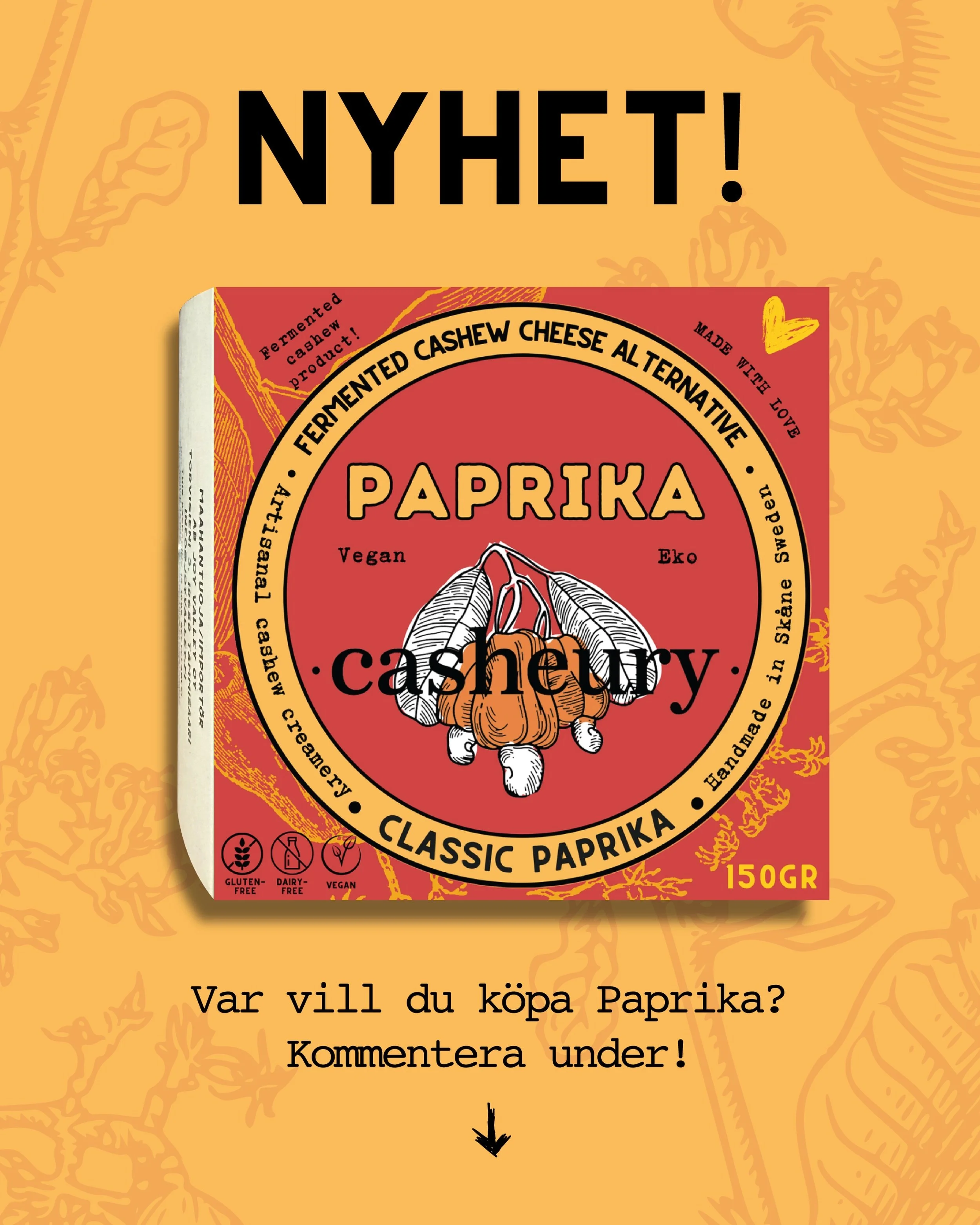 🇸🇪 🌶️ NYHET! PAPRIKA &auml;r h&auml;r. 🌶️

V&aring;r nya Classic Paprika b&ouml;rjar dyka upp i butik den h&auml;r veckan.

Fyllig och rund paprikasmak med en mild naturlig s&ouml;tma och en ren, smakrik eftersmak som f&aring;r dig att vilja komm
