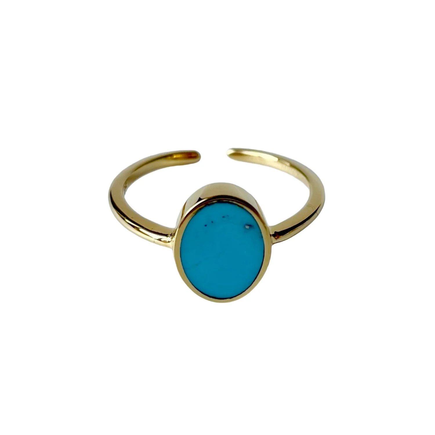 18k Gold Plated Turquoise Ring