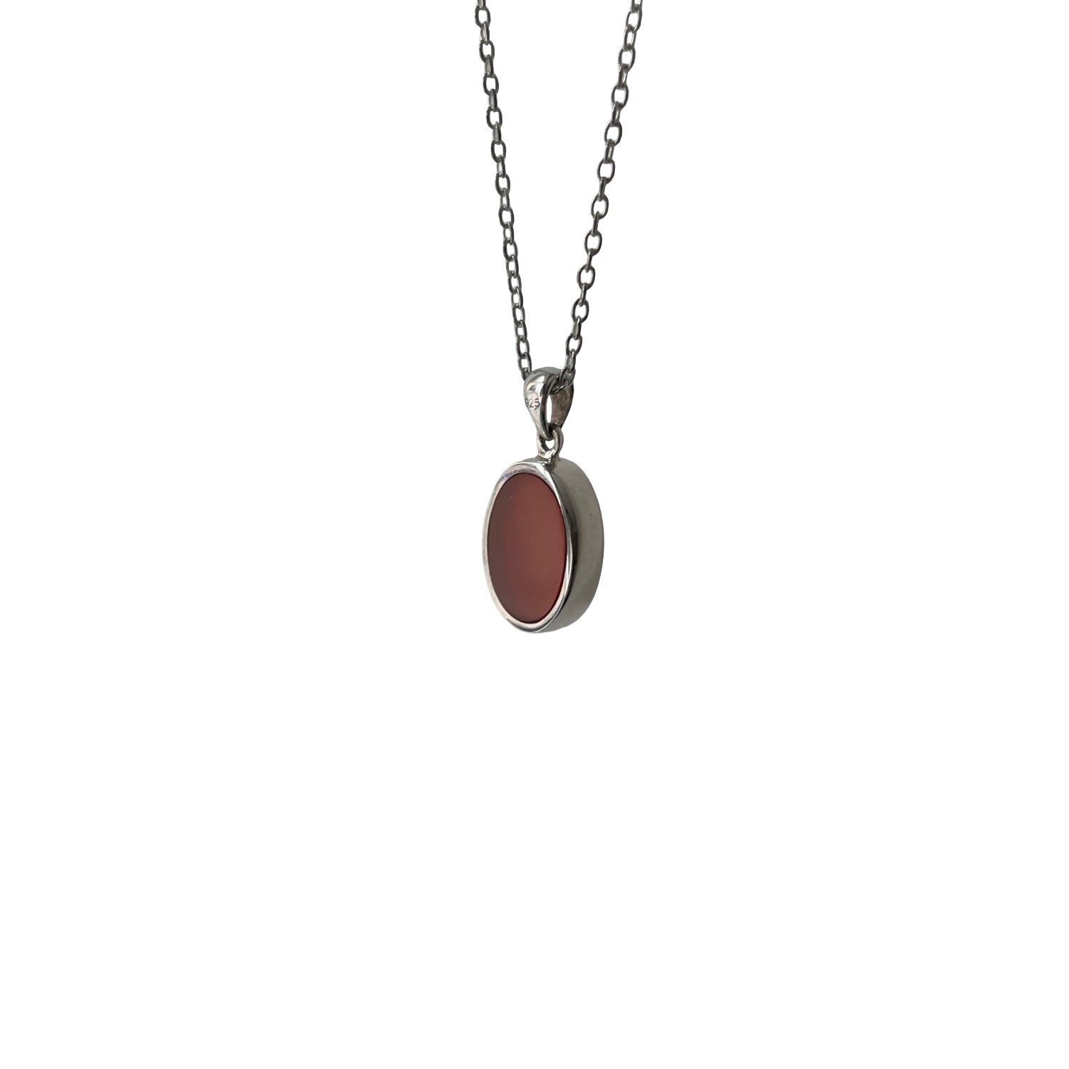 Sterling Silver Carnelian Necklace