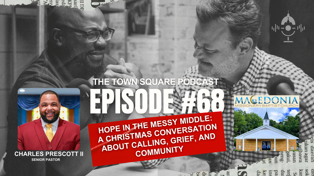 black man and white man arm wrestle creating imagery of difficult conversations in the messy middle episode 68 pastor Charles Prescott II of Macedonia Missionary Baptist Church covington, ga