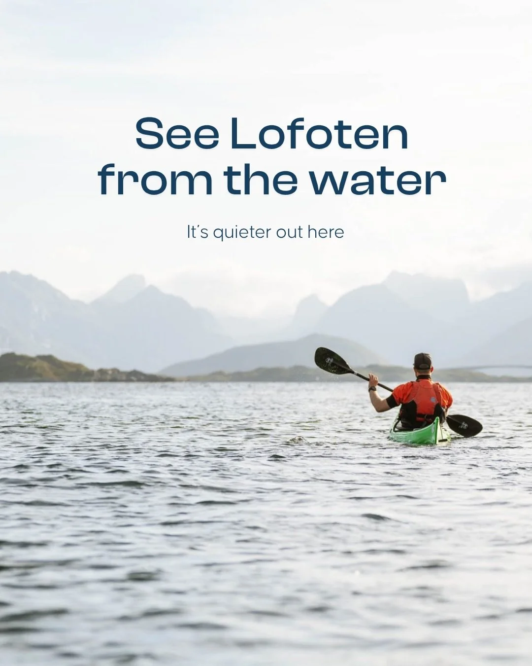 You don&rsquo;t have to go far to experience something different here🚣&zwj;♂️✨

Right at Ramberg Beach, @lofotenwild offers kayak tours and SUP rentals, so you can get out on the water without much planning!

It&rsquo;s calm, it&rsquo;s quite, and y