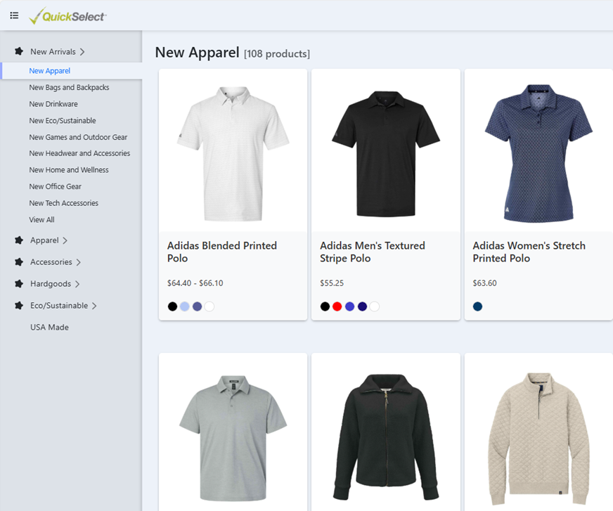 QuickSelect makes it easy for your customers to browse your catalog and add products in a few clicks.