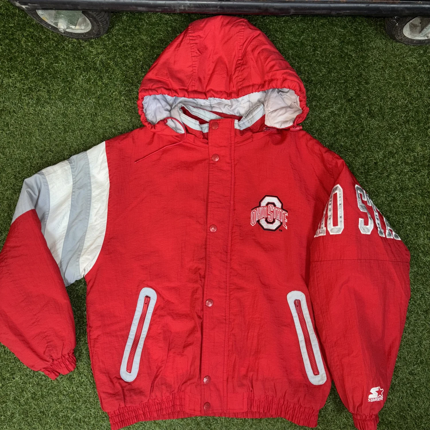 90s Ohio State Starter Hooded Zip Up, Size L — twotimescnc.com