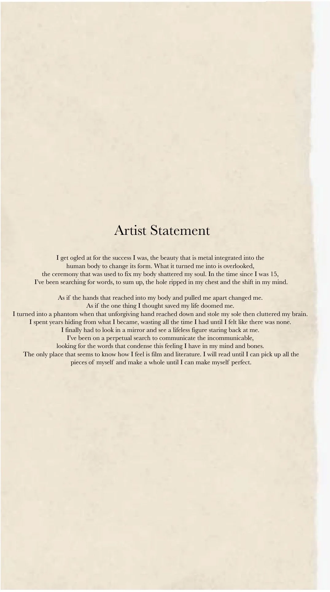 The Lifelong Condemnation to Cyclicality Artists Statement.jpg