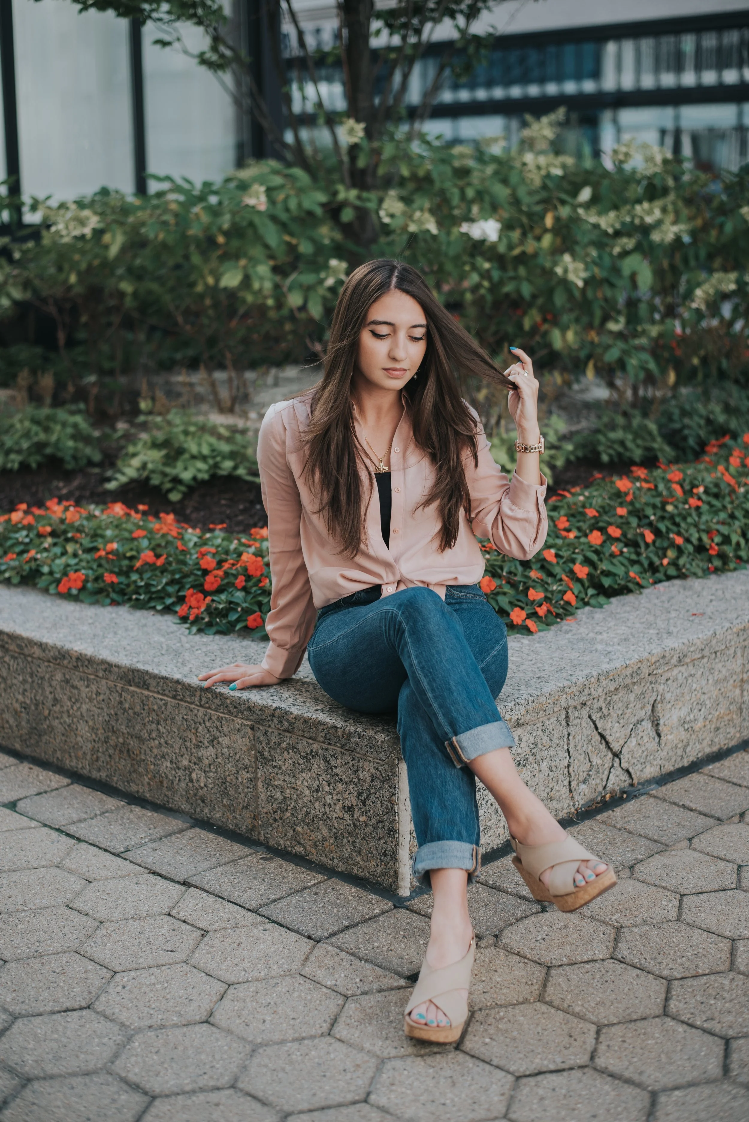 senior photos, senior photography, graduation photos, floral, beautiful, young, happy, portrait, portrait photography, portrait photographer, detroit photographer, detroit portrait photographer