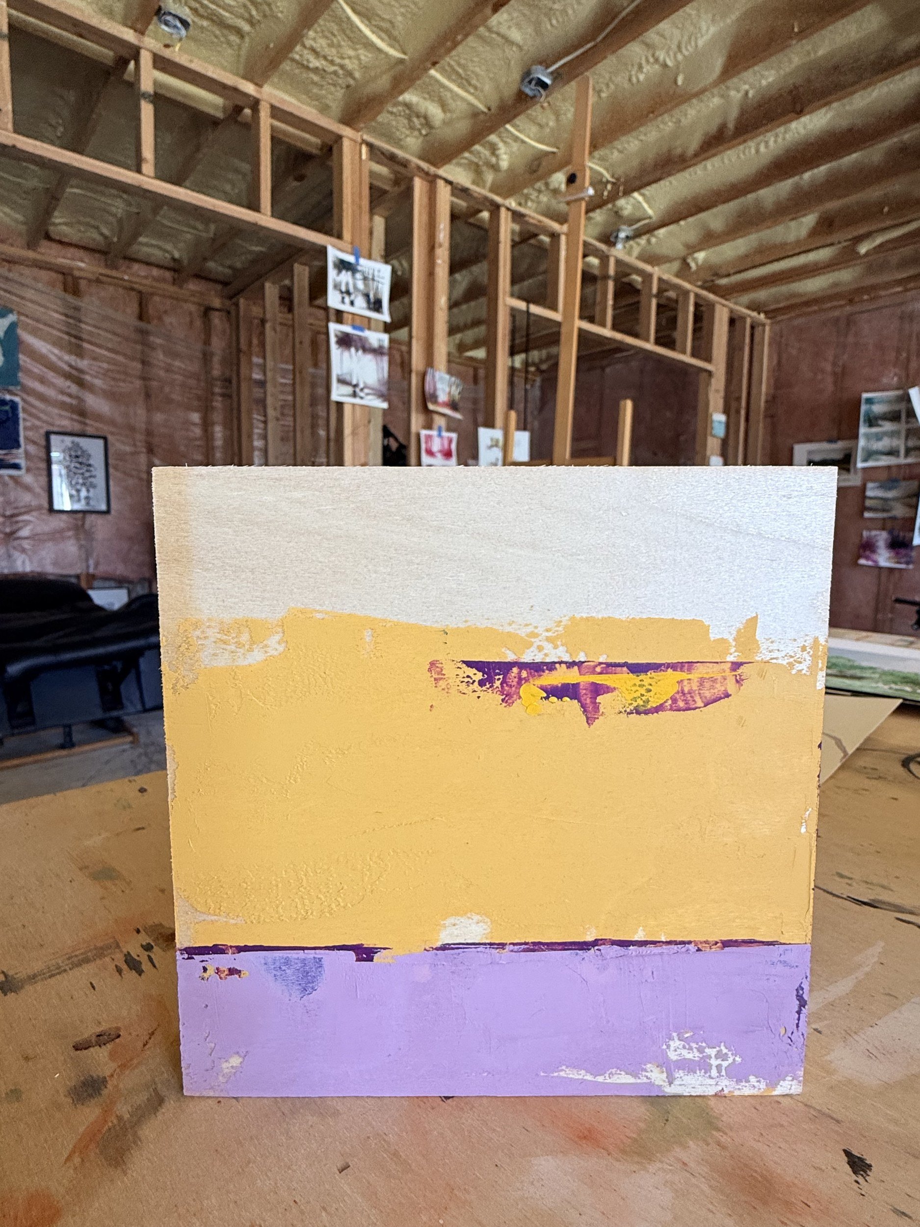 Kansas — 5x5" acrylic on wood, 2024
