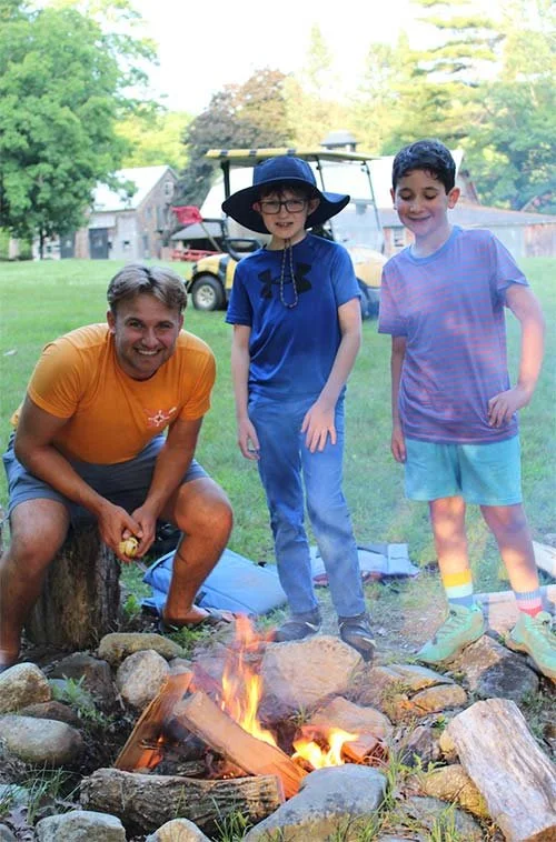 Campers near campfire