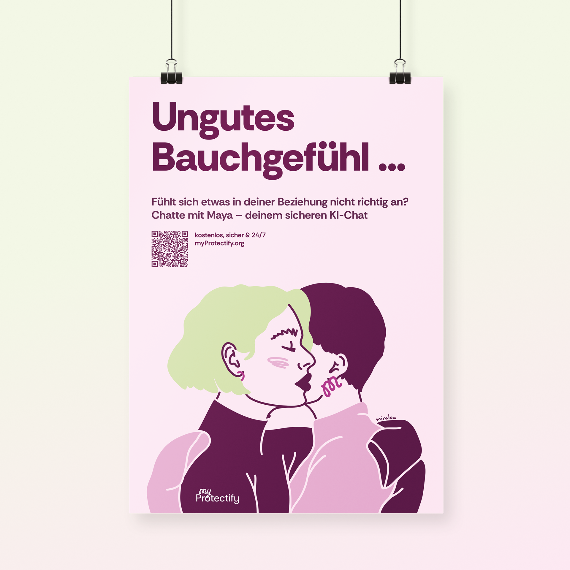 Plakat – Chatte mit Maya – Deutsch