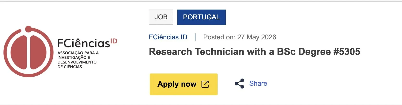 Looking for our next Research Technician