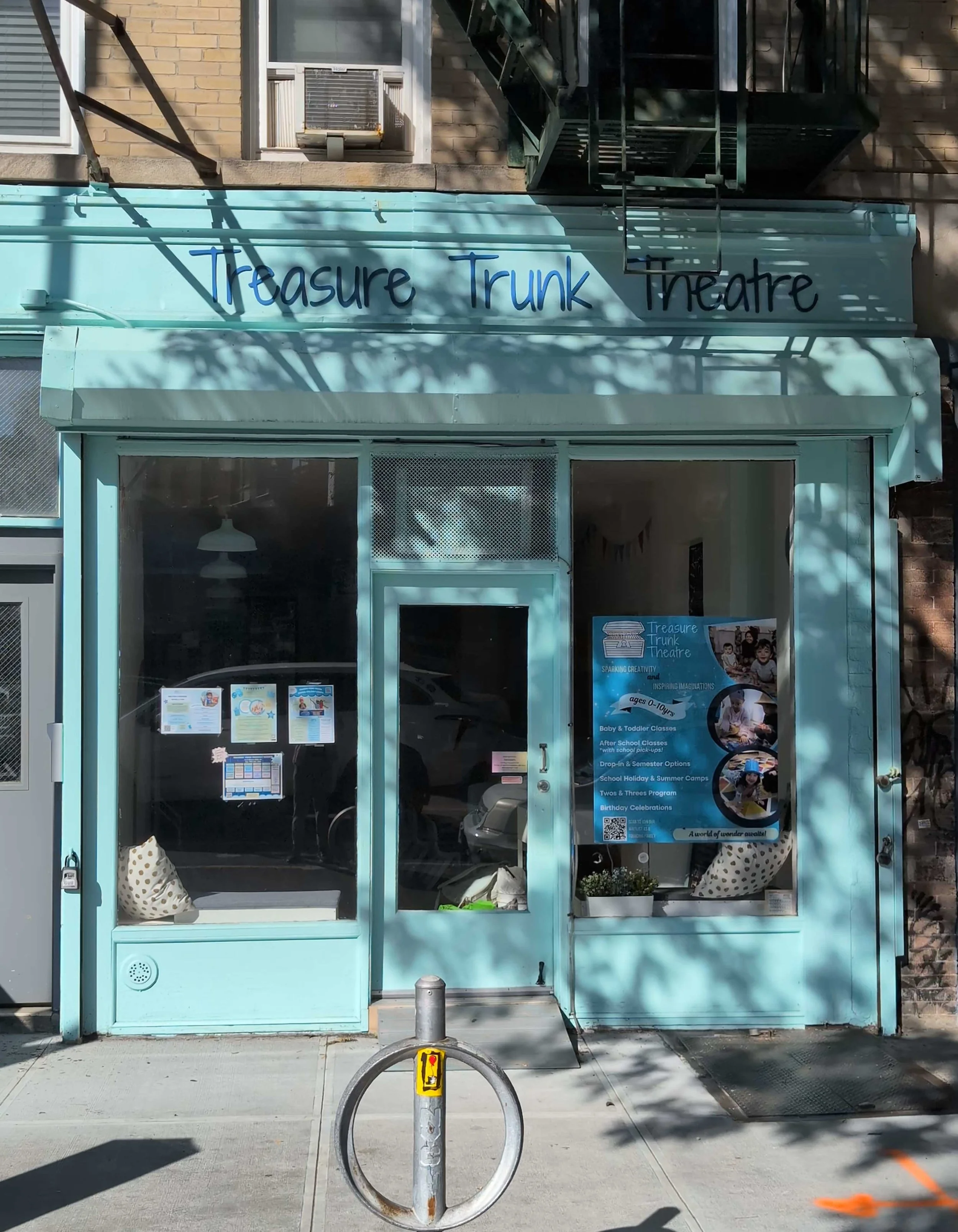 Before image of Prospect height children's theatre windows