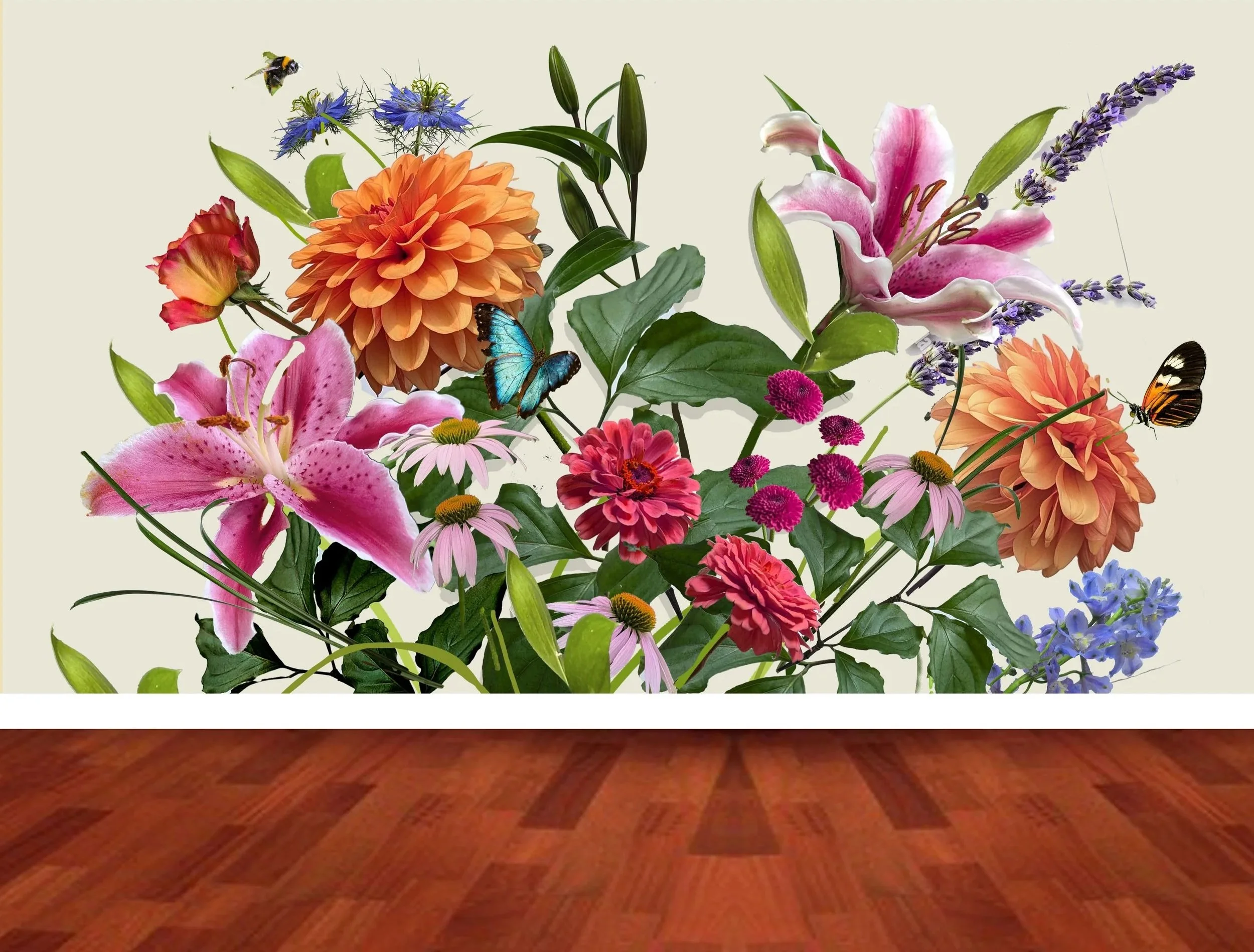 Botanical Bedroom Mural Design