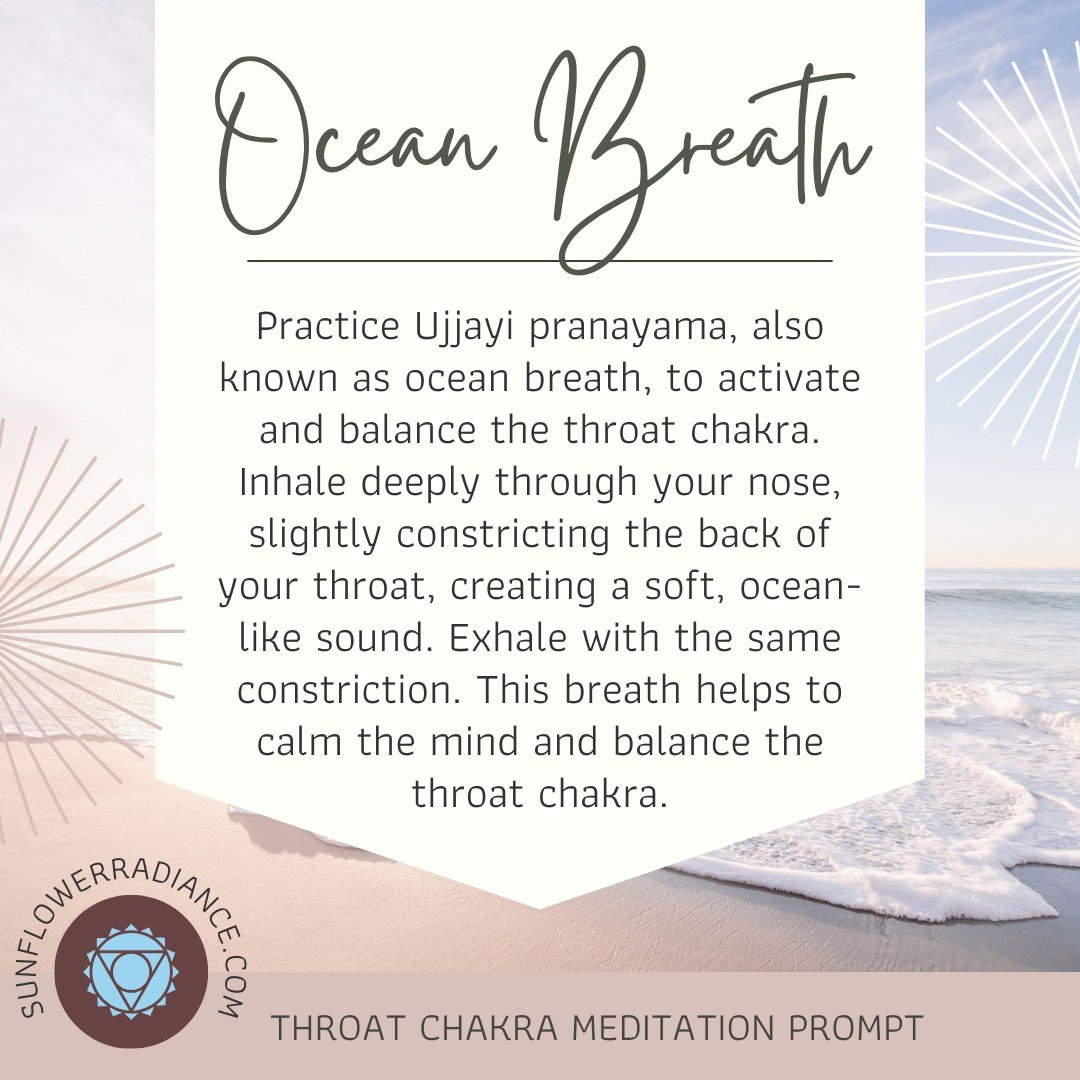Take a deep breath and activate your throat chakra with Ujjayi pranayama 🌊
