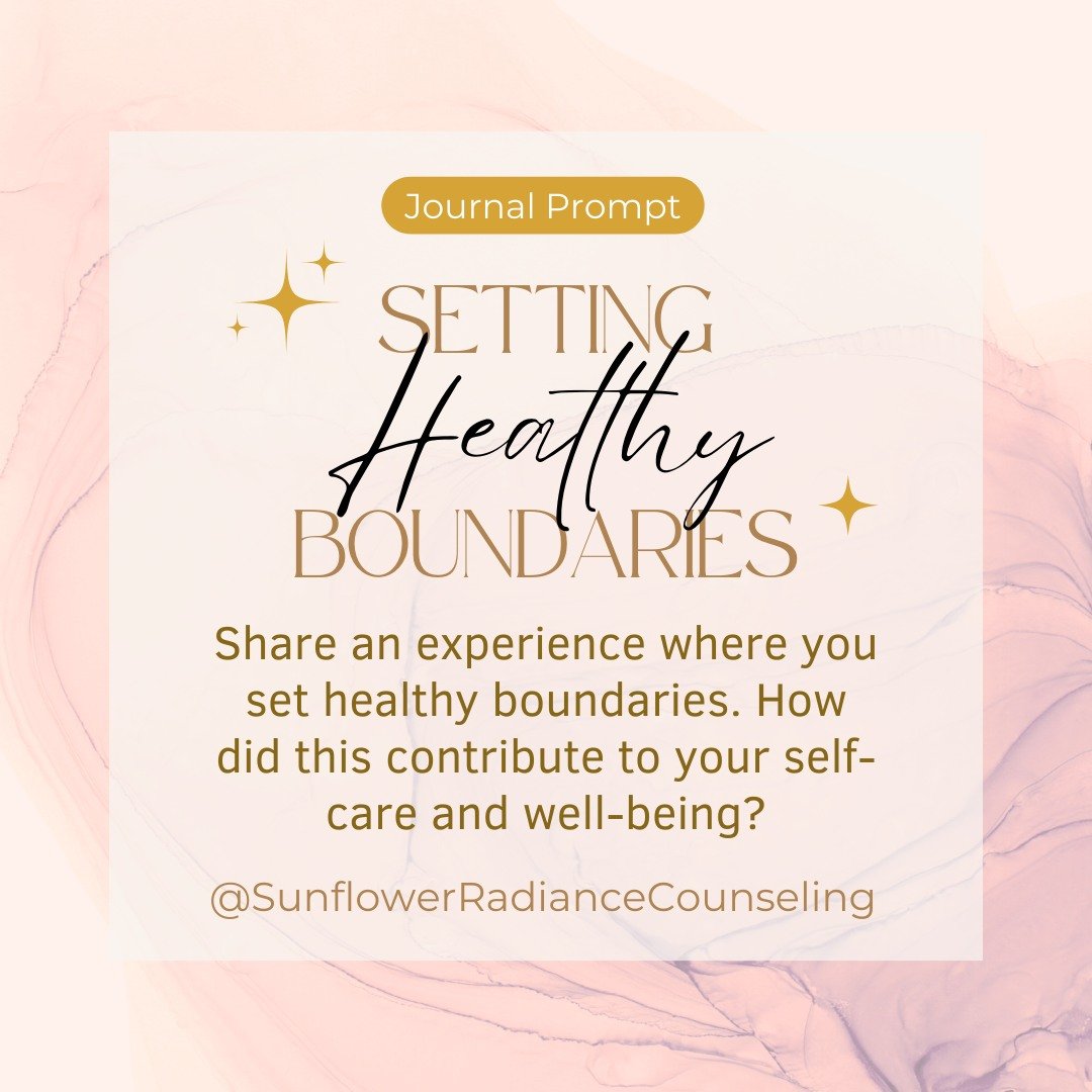 Boundaries are the key to a healthy life. Let's start by setting them today!