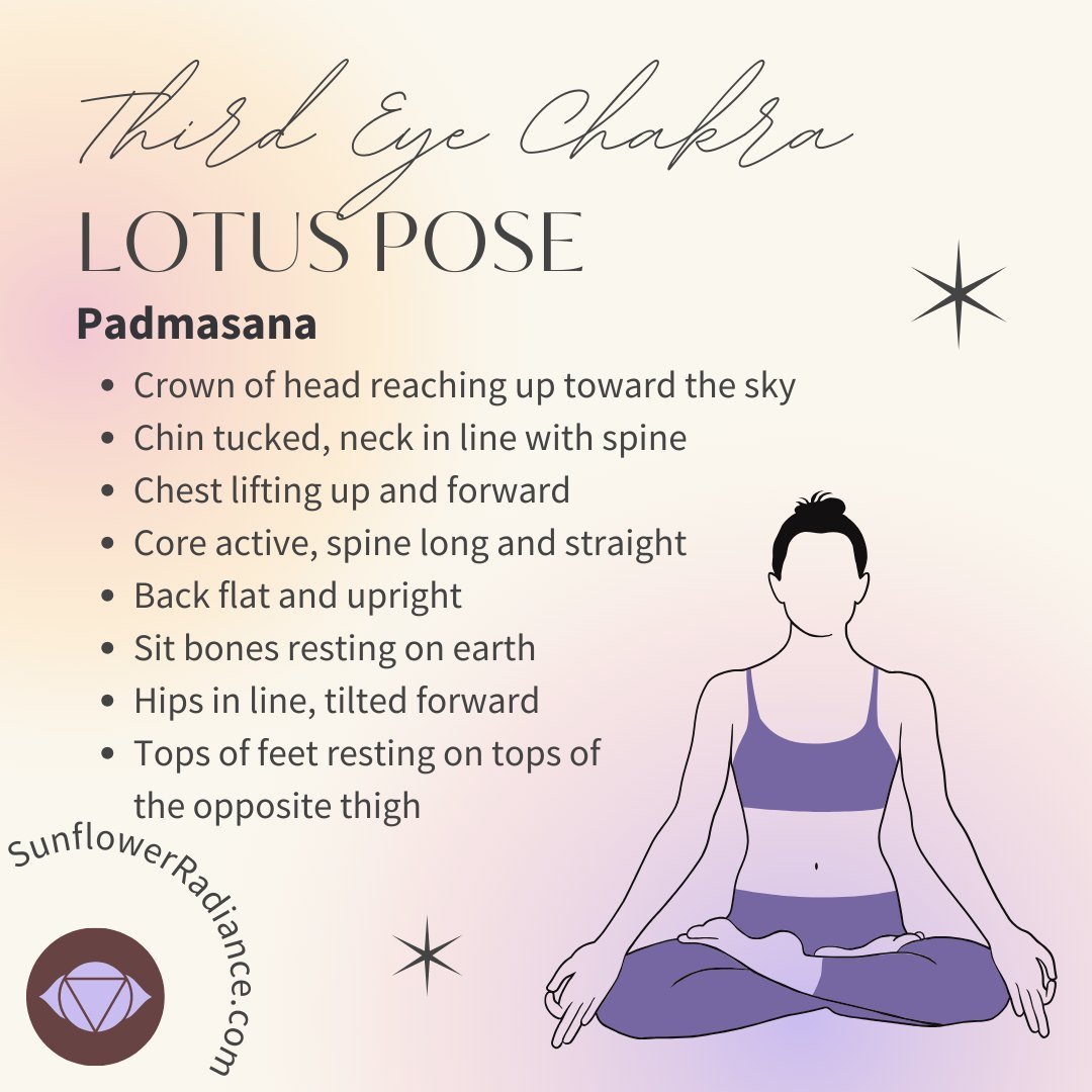 Find your inner peace and open your third eye with the powerful Lotus pose 🙏