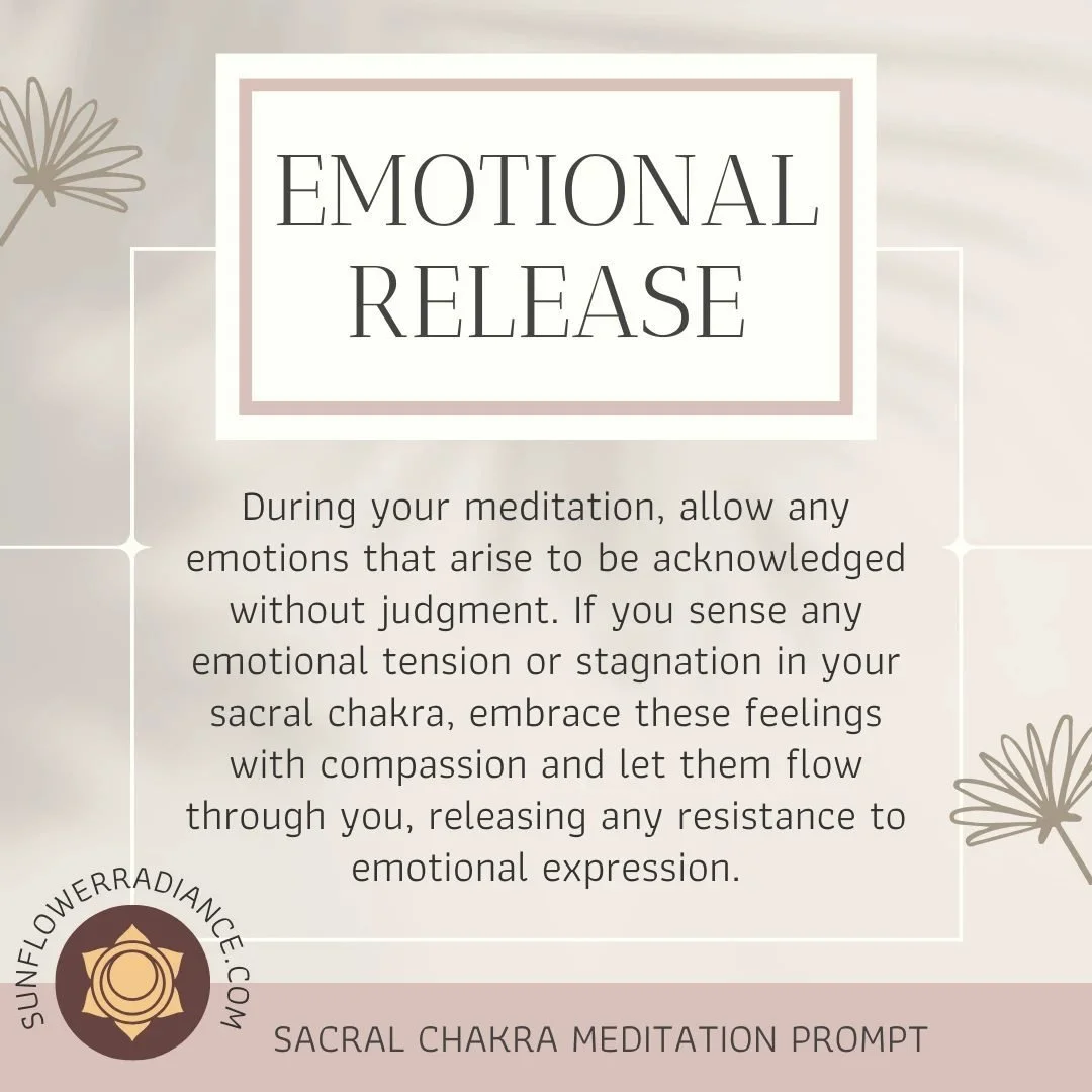 Let emotions flow. Release tension with sacral chakra meditation.
#SacralChakra #HealingEnergy #EmotionalWellness