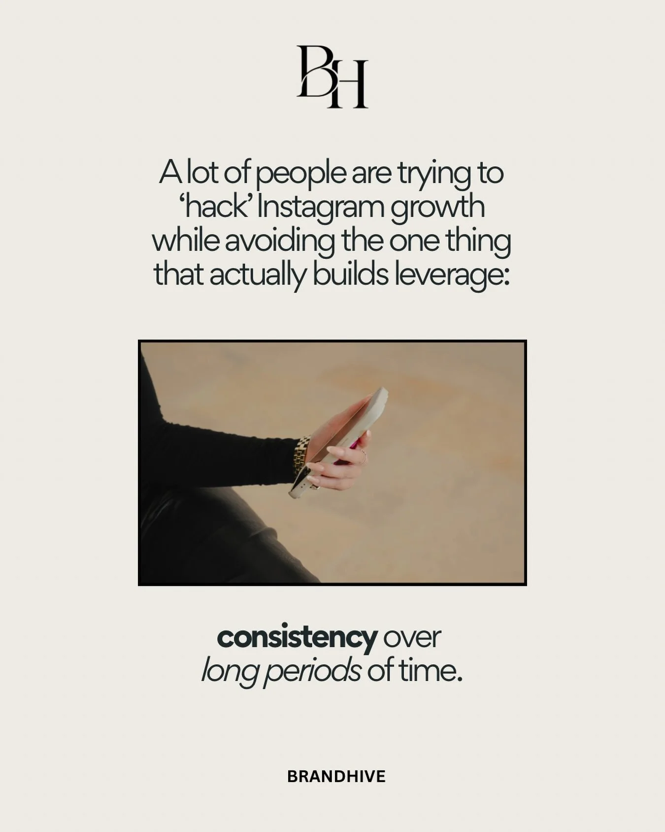 Everyone wants Instagram growth.
Very few people are willing to become consistently visible long enough for recognition to compound.

A lot of people are trying to &ldquo;hack&rdquo; growth while constantly restarting their identity every 2 weeks.

N