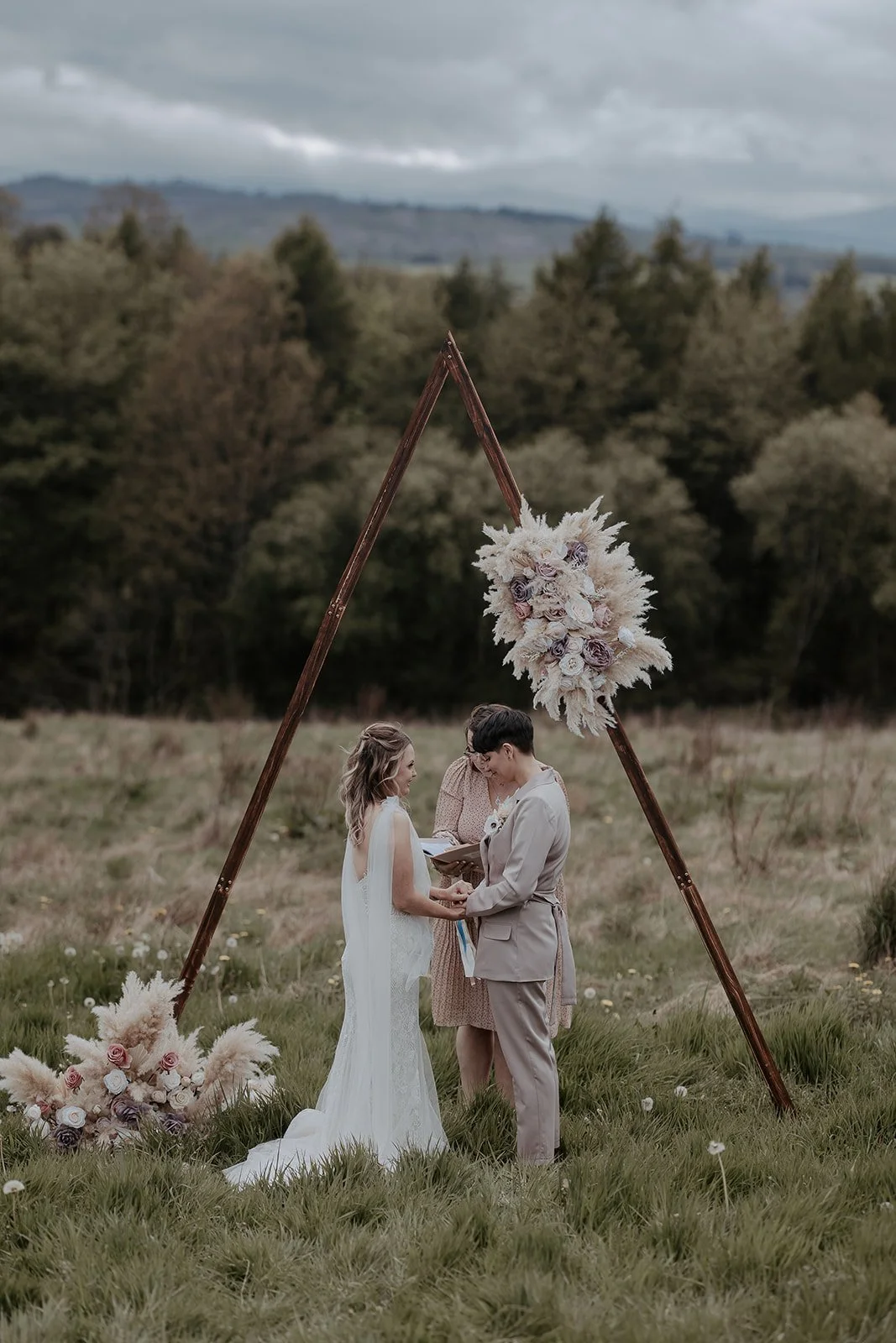 rural ceremony at outdoor dry hire wedding venue in Cumbria
