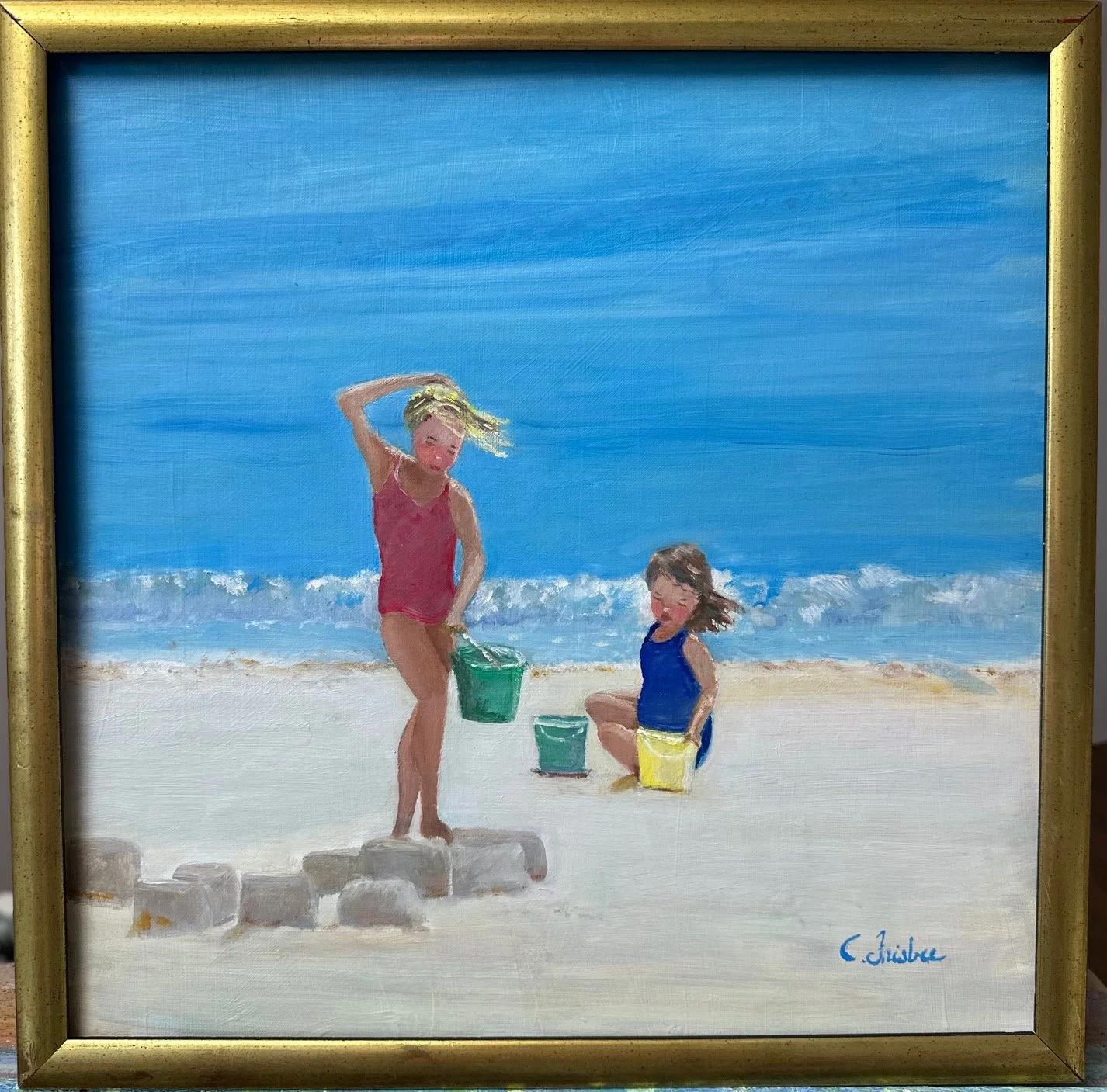 Sand Castles 16 x 16 Framed $1500