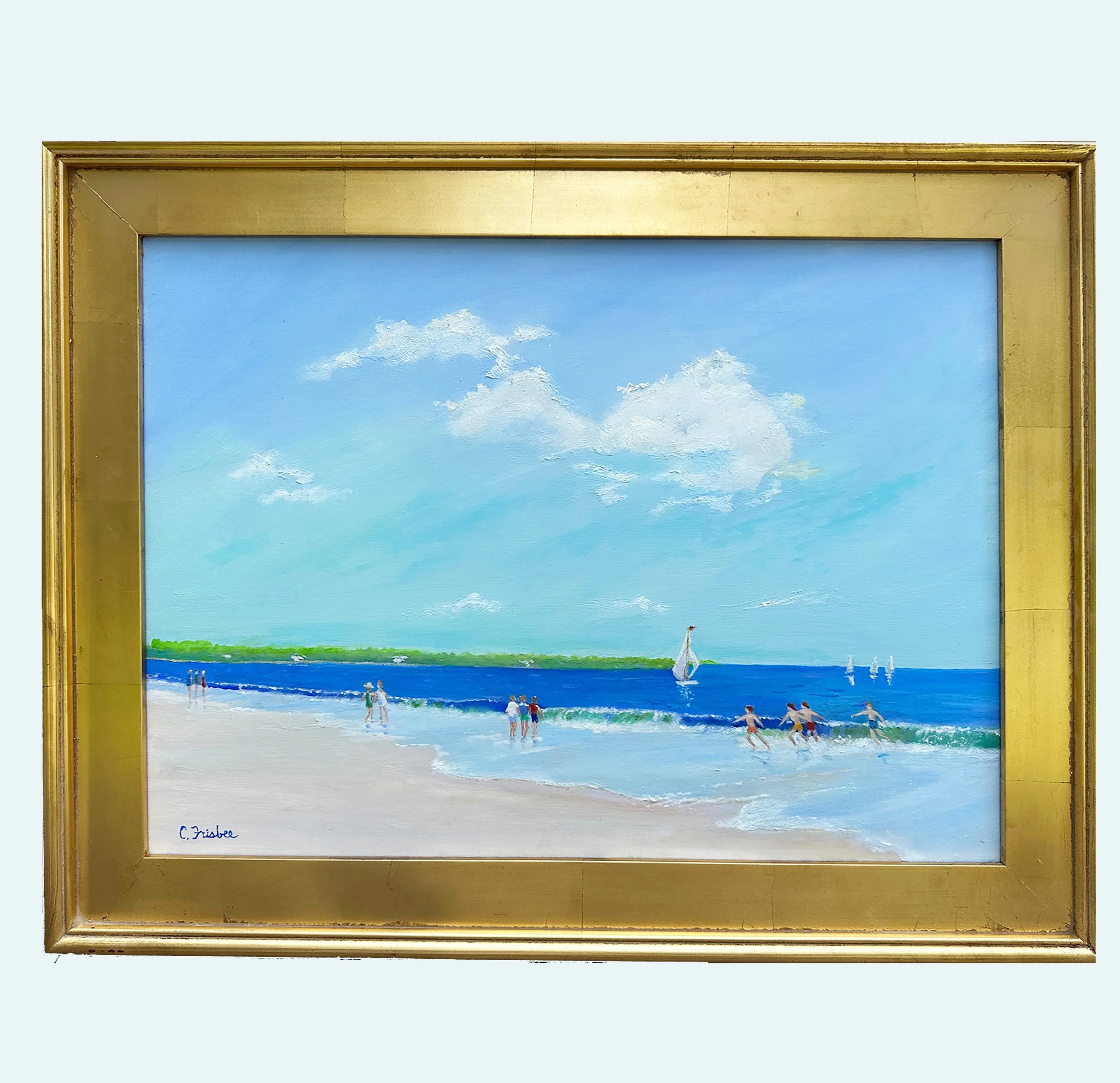 Beach Gossip 18 x 24 framed  $2500