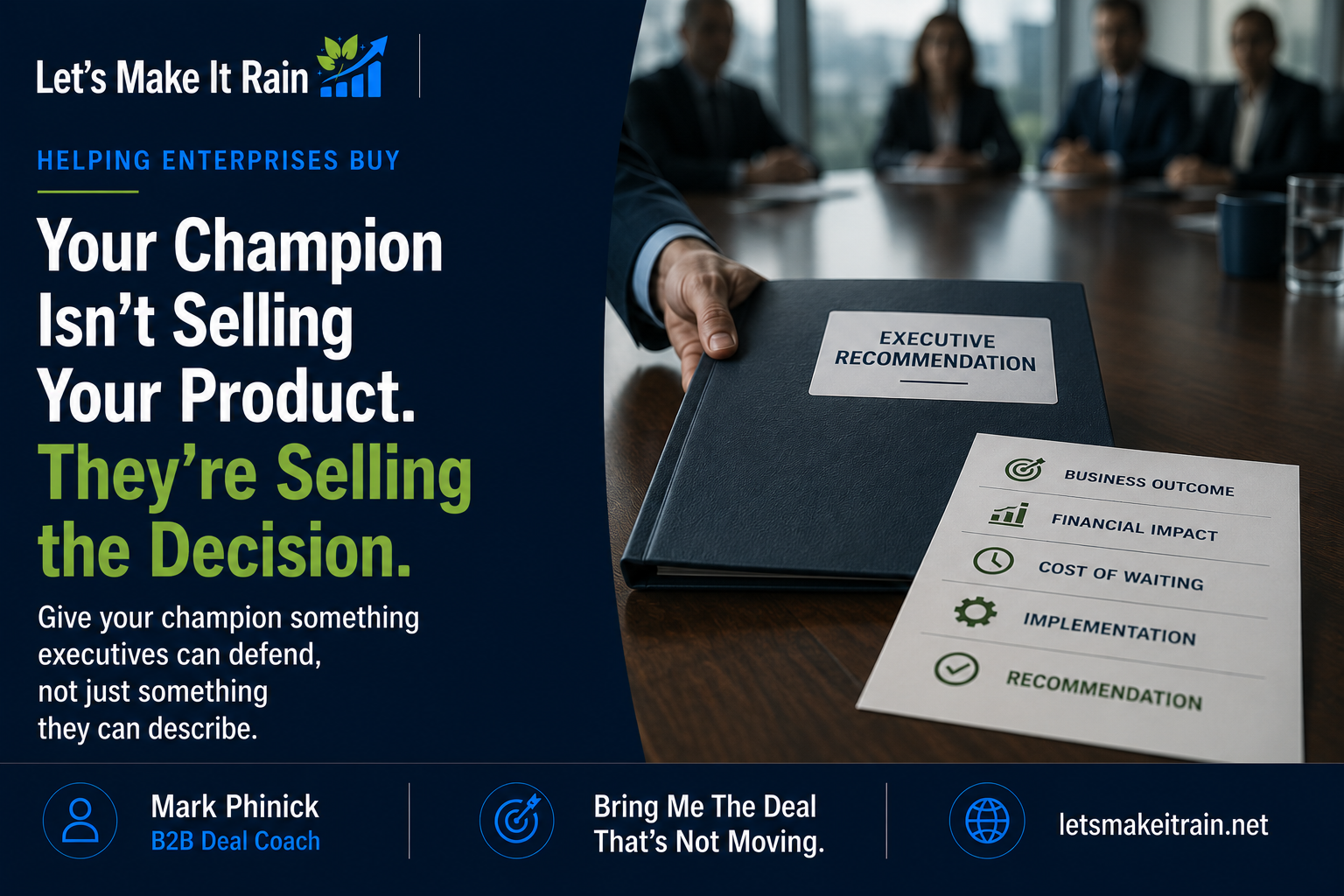 Your Champion Isn't Selling Your Product. They're Selling the Decision.