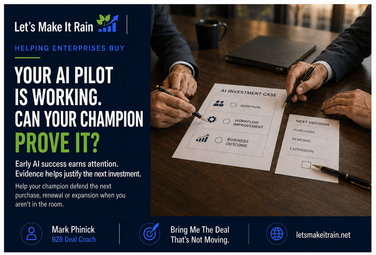 Your AI Pilot Is Working. Can Your Champion Prove It?