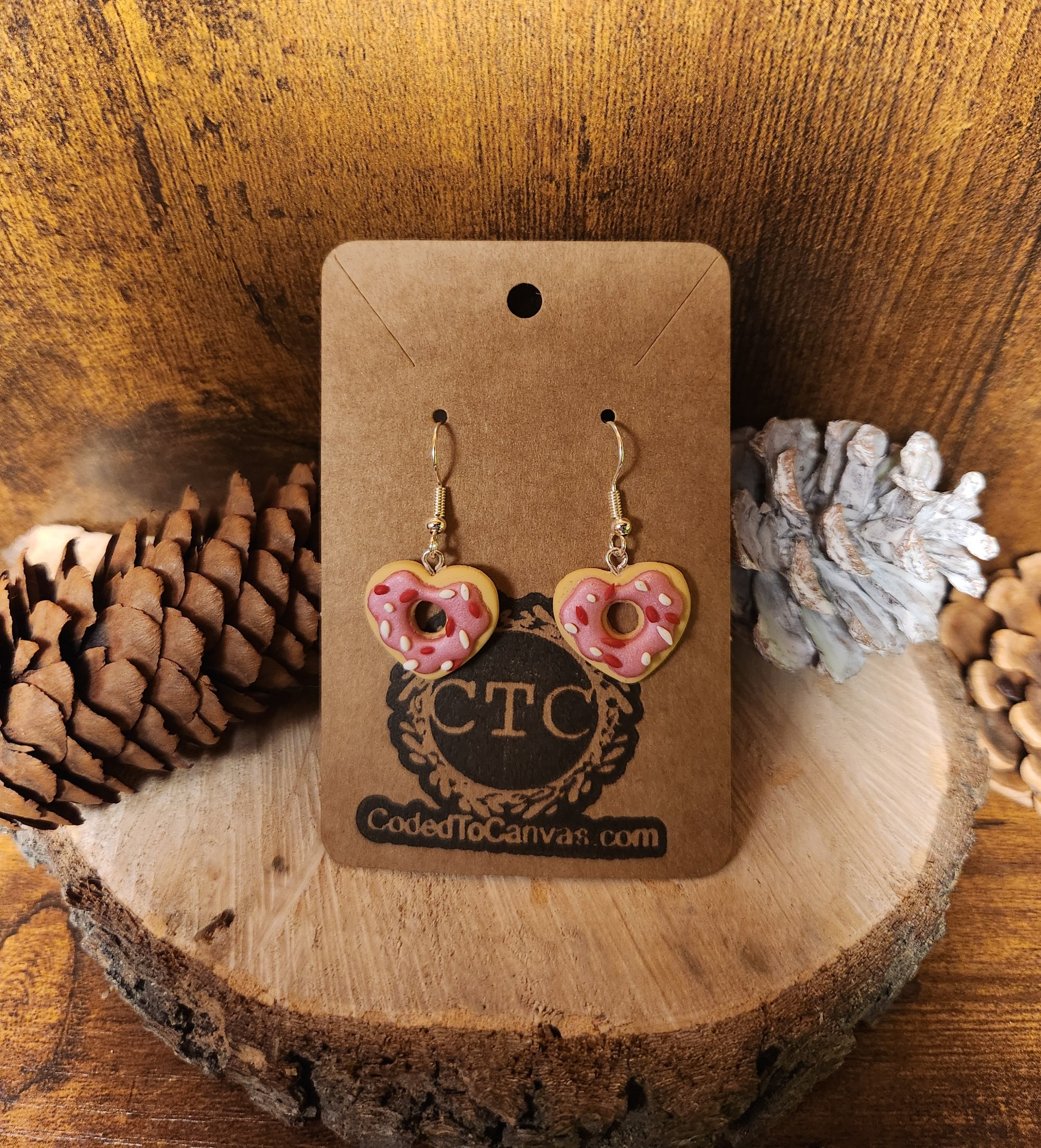 Heart-Shaped Donut Dangles
