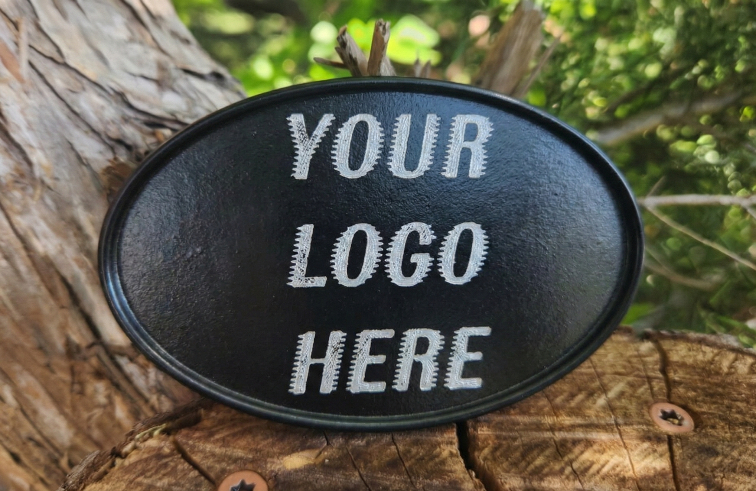 Custom Engraved logo Black Belt Buckle