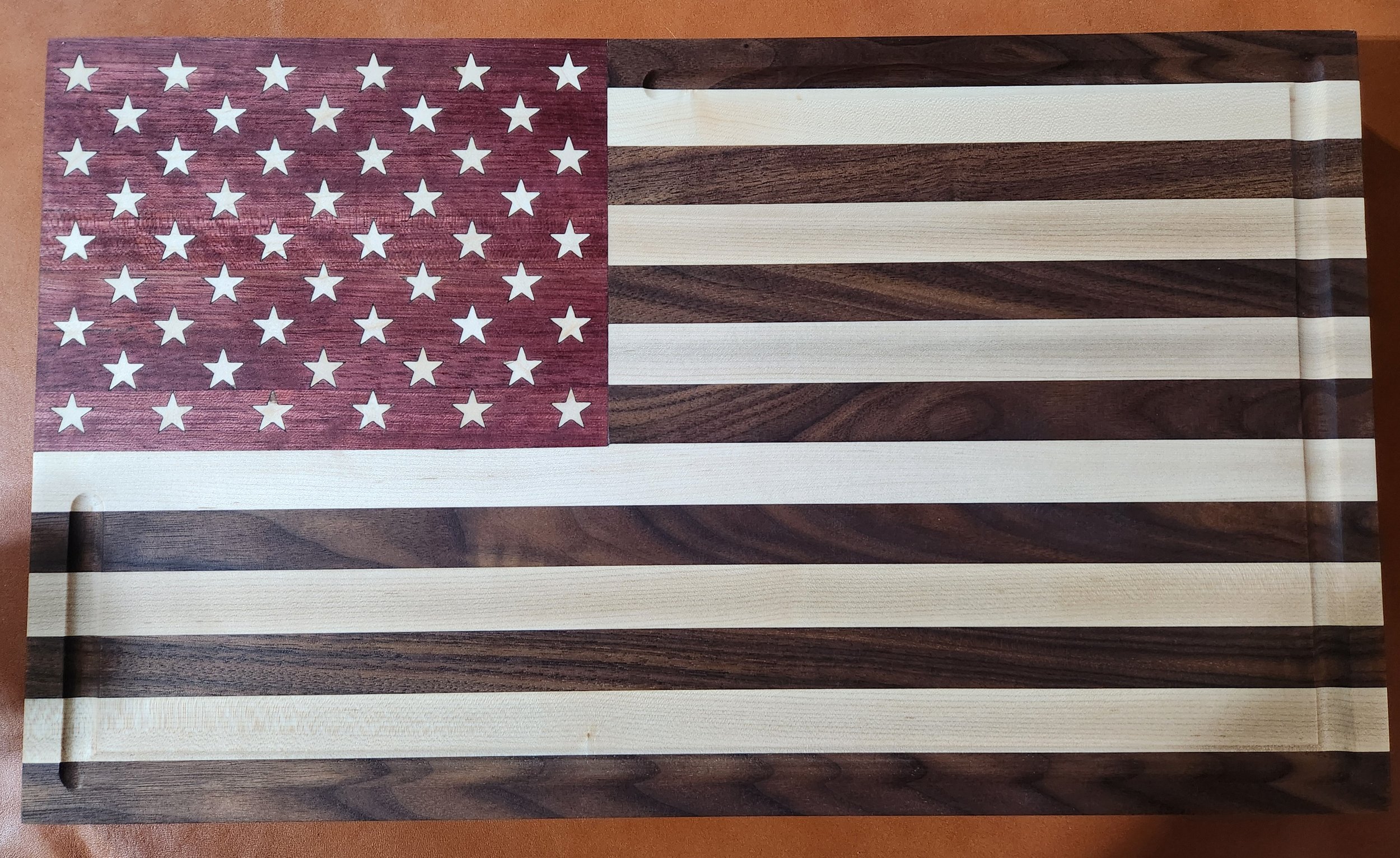 American flag board on leather.jpg