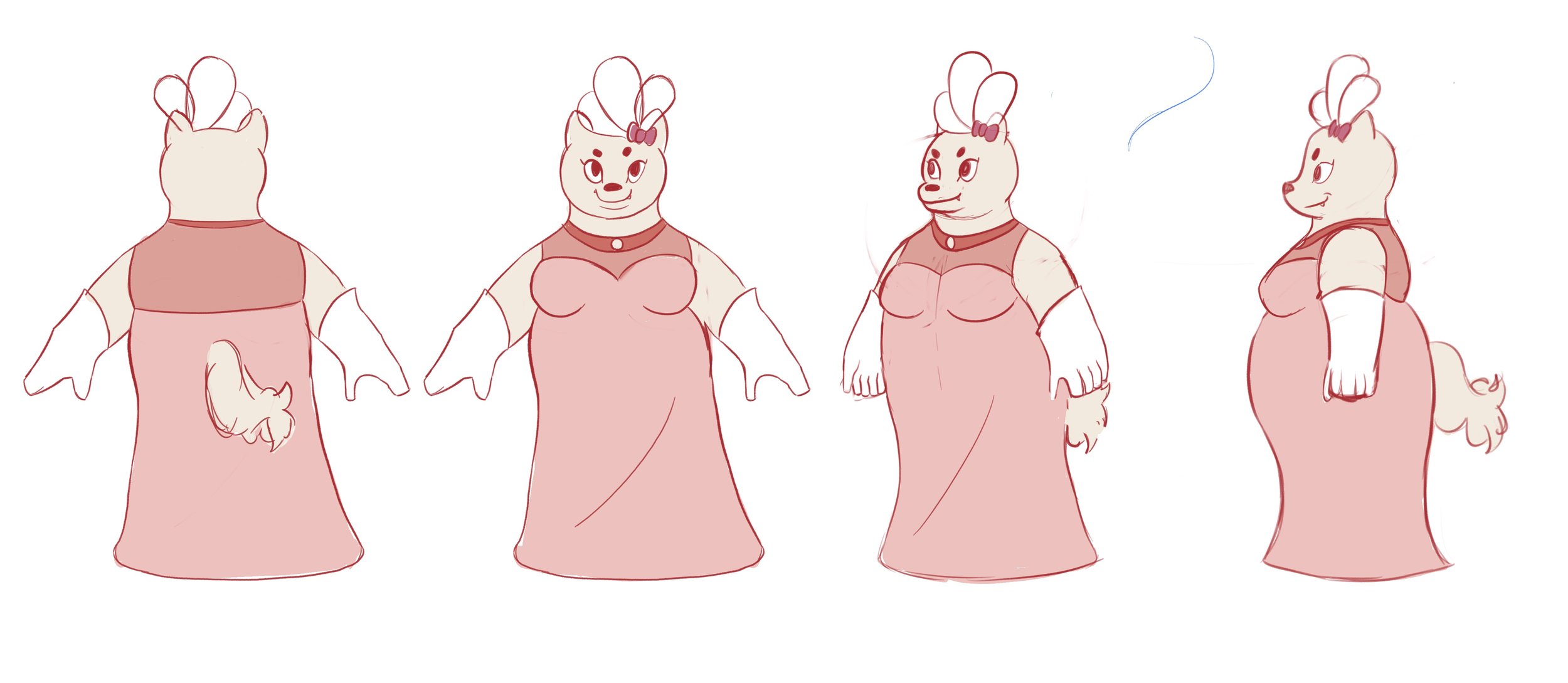 Helped finish the turnaround and coloring of Iggy's fashion show outfit.