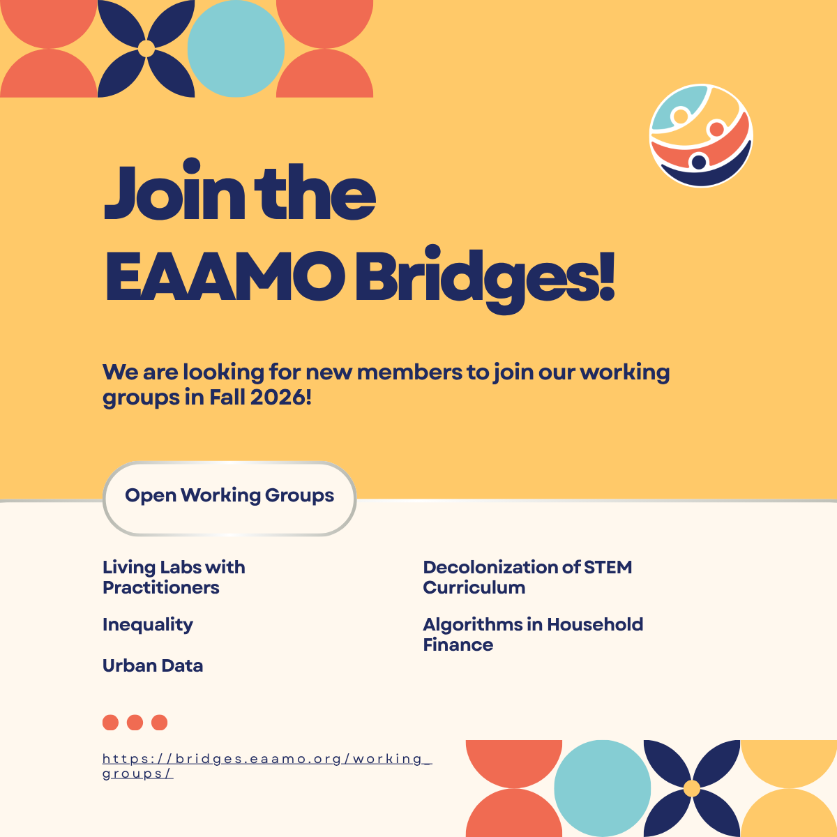 EAAMO Bridges Working Groups are welcoming new members for Fall 2026