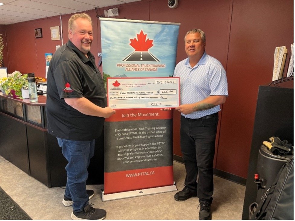 PTTAC Makes Donation to Evan Thomas Memorial Fund