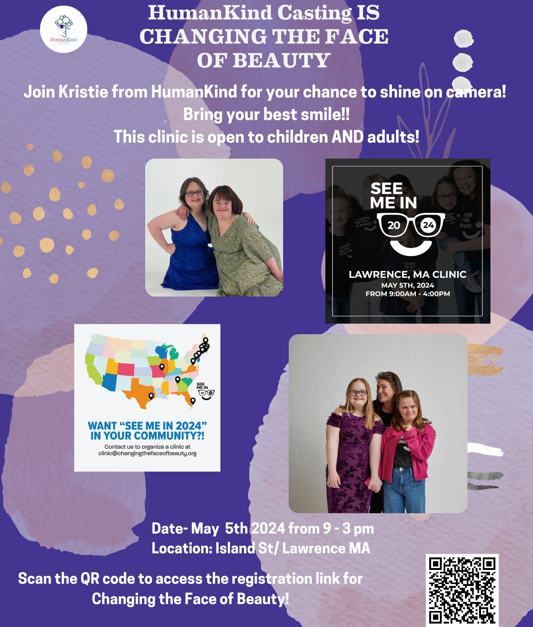 Step into the spotlight and let your smile steal the show! Join Kristie from HumanKind for an exclusive photo clinic, where every participant is treated to the ultimate modeling experience. 

Whether you're a child or a grown-up, this event is your c
