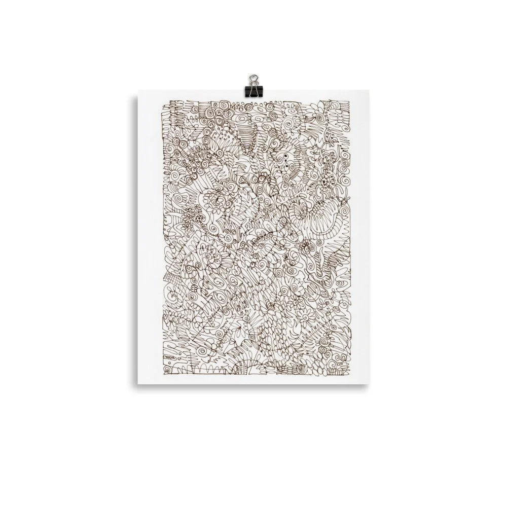 black doodle - print