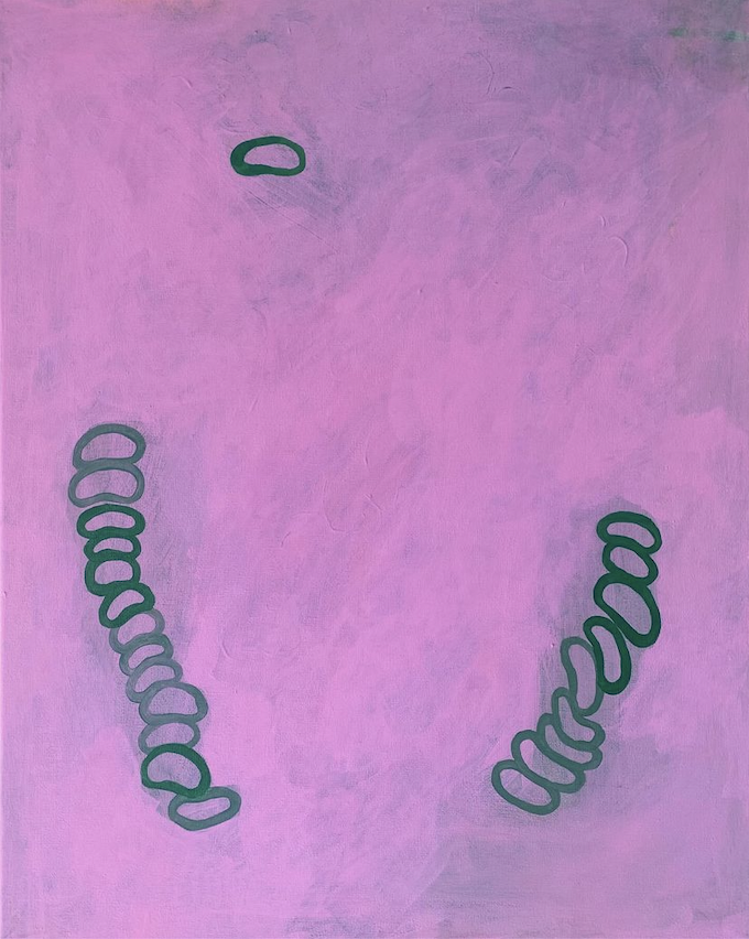 springtime pink, 20 x 16 inches, acrylic on canvas, 2024