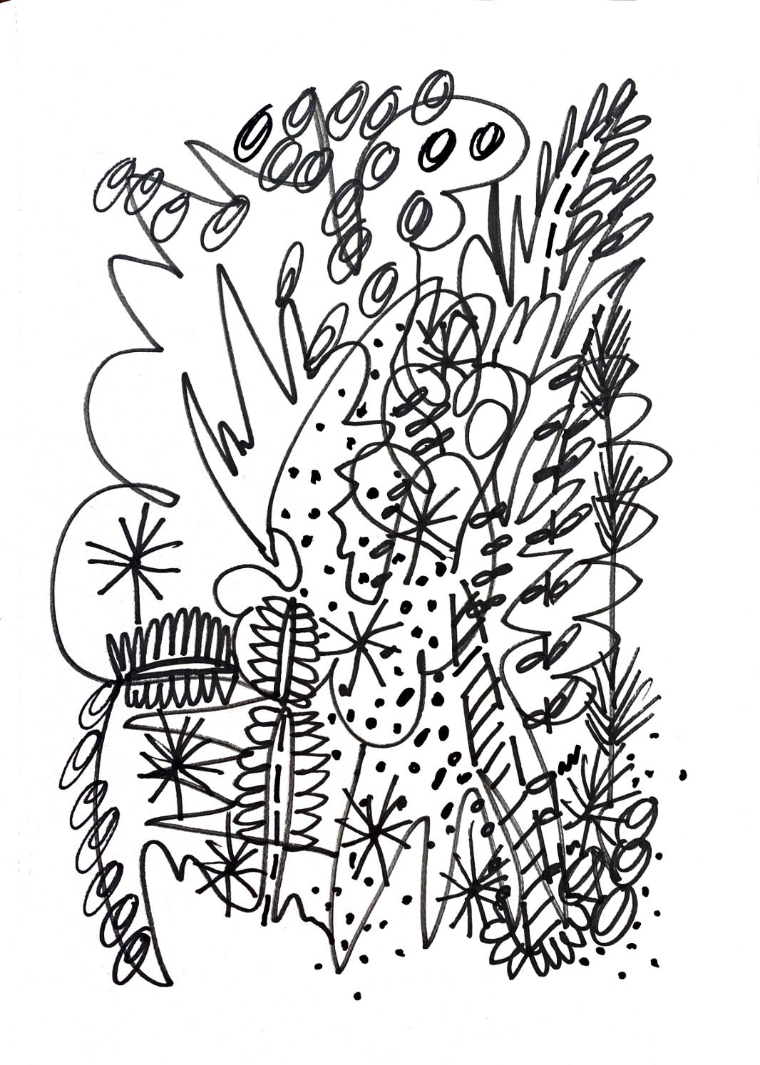automatic drawing - fern room
