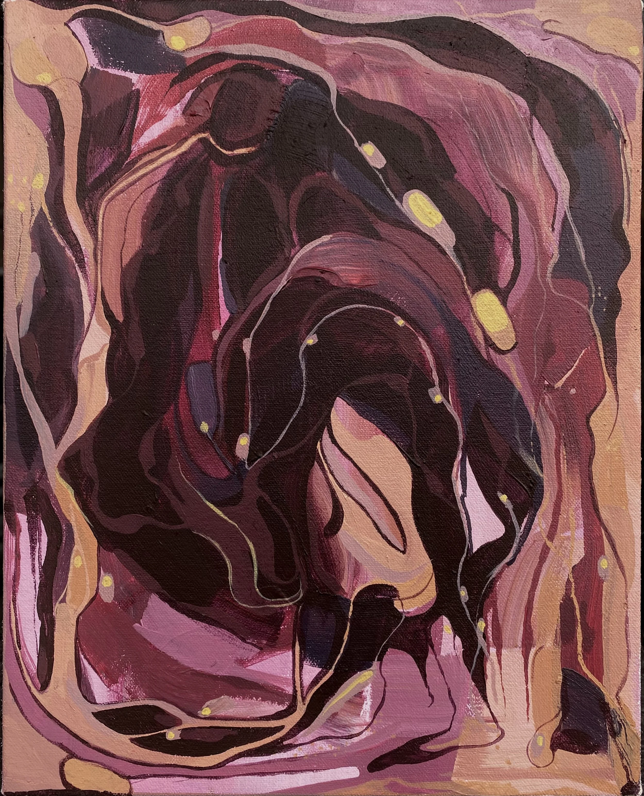 "where within myself am i at war," 10 x 8 inches, acrylic on canvas, 2026