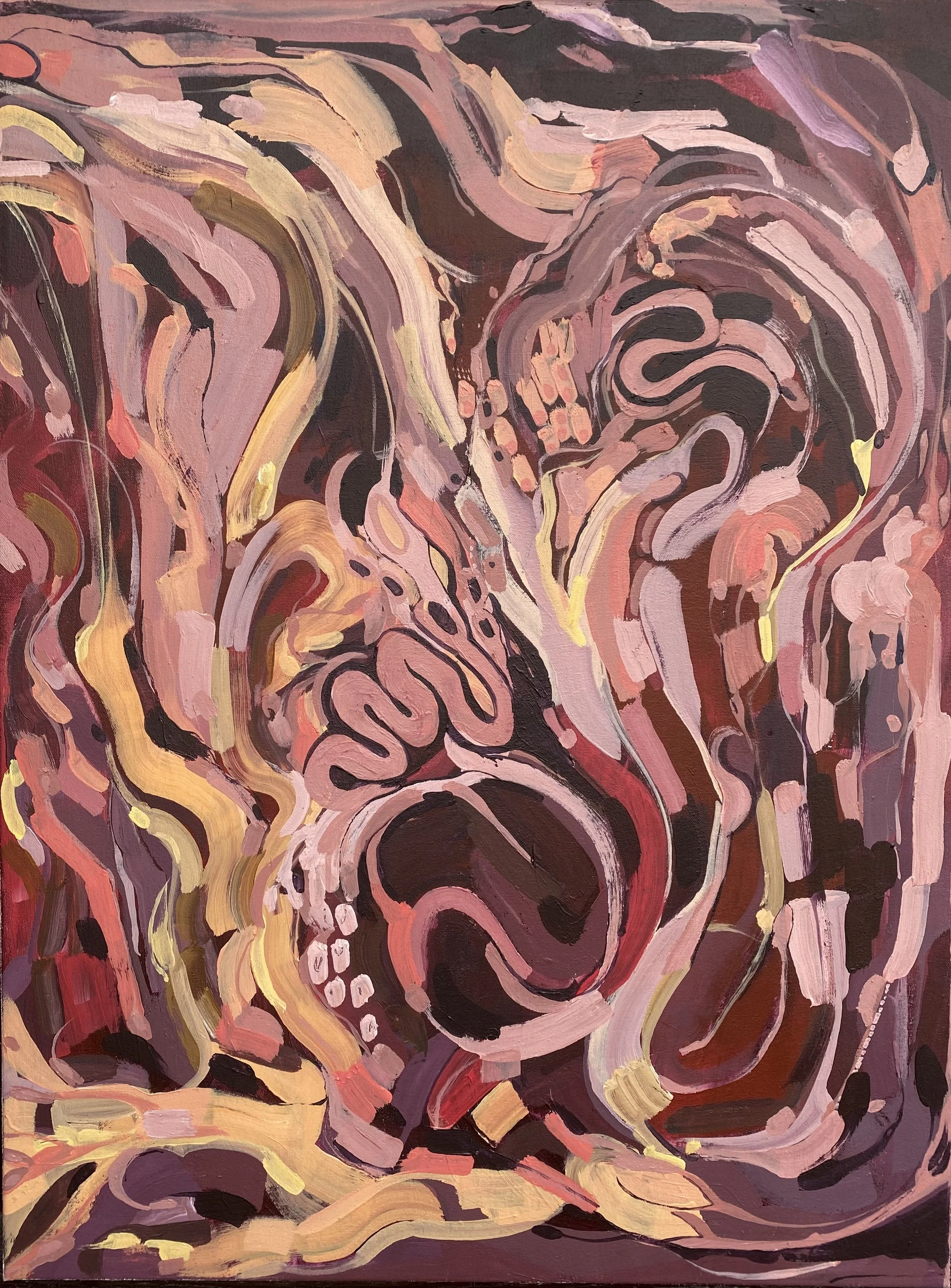 "i miss you so much but i can't tell you," 20 x 16 inches, acrylic on canvas, 2026