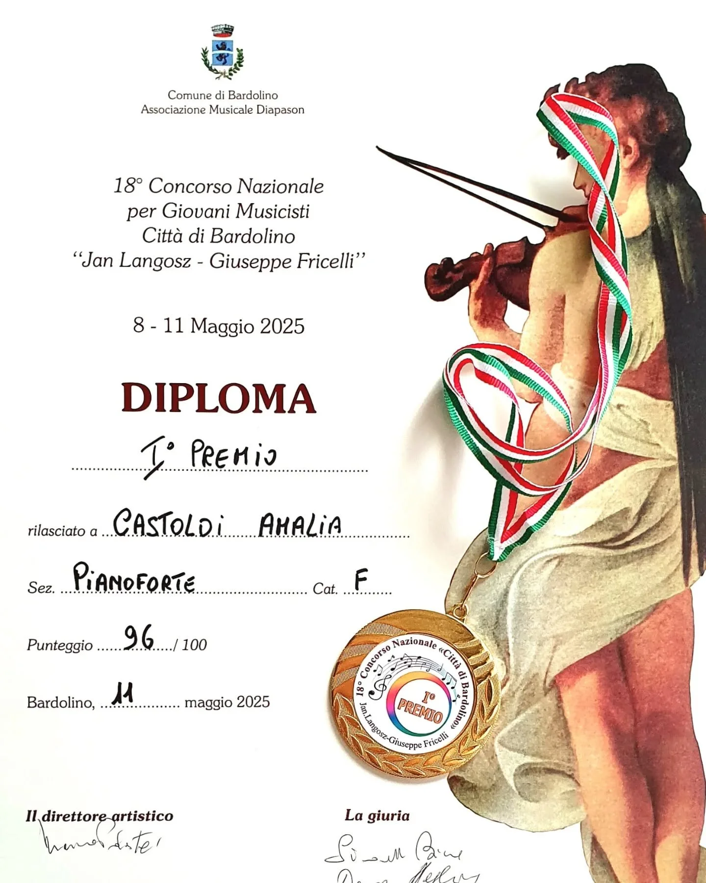 1rst Prize 🥇 XIIIV Bardolino National Competition 
11 May 2025