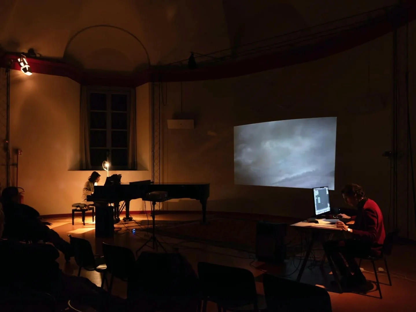 PLAY: audio_image.exe was a multimedia performance for piano and live electronics, where music and my visual art merged into a single experience. 
There was also a site-specific installation of my musical paintings.

Grateful to the organisation and 