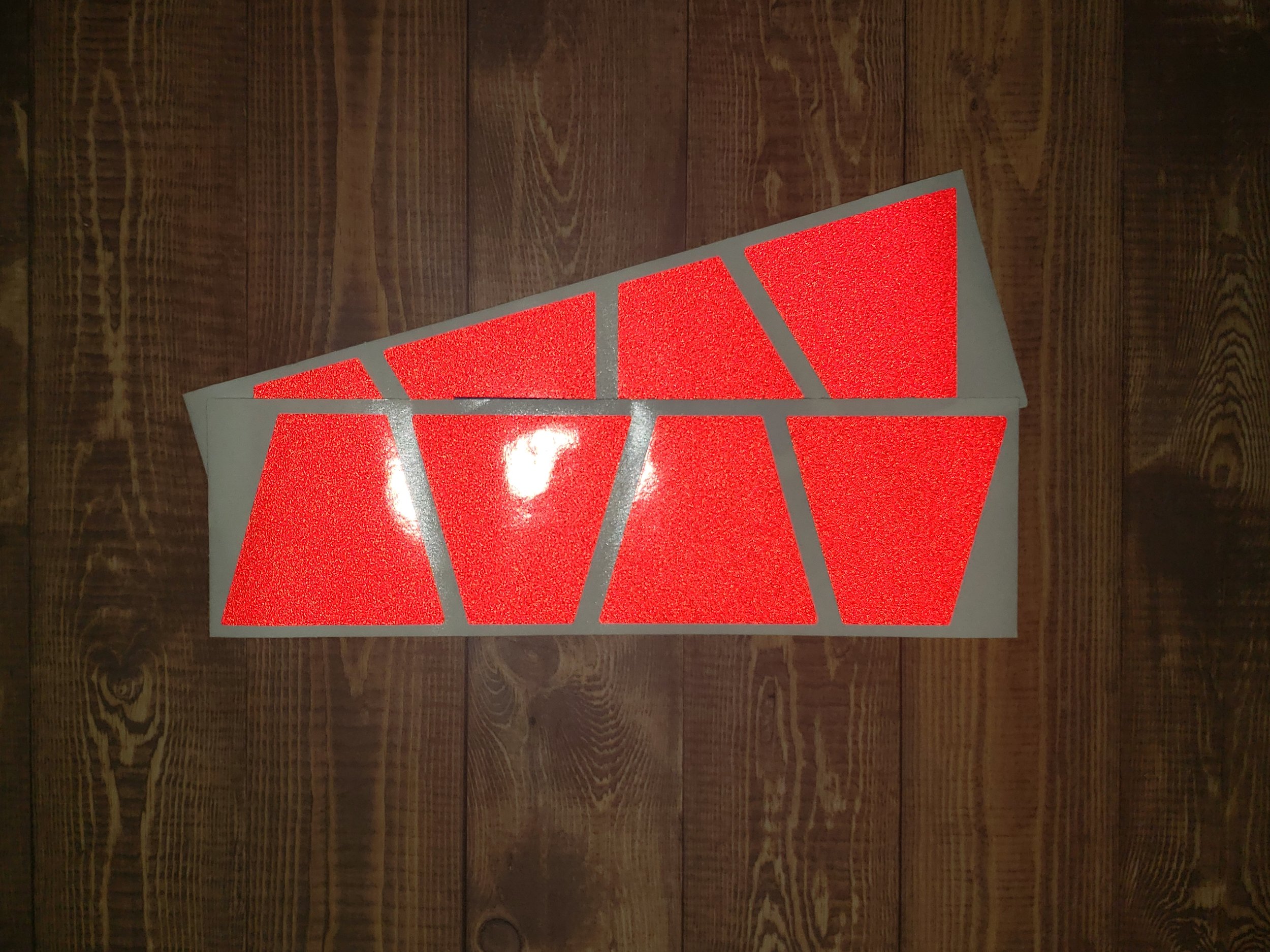 Reflective Helmet Tets | Set of 8 | Red