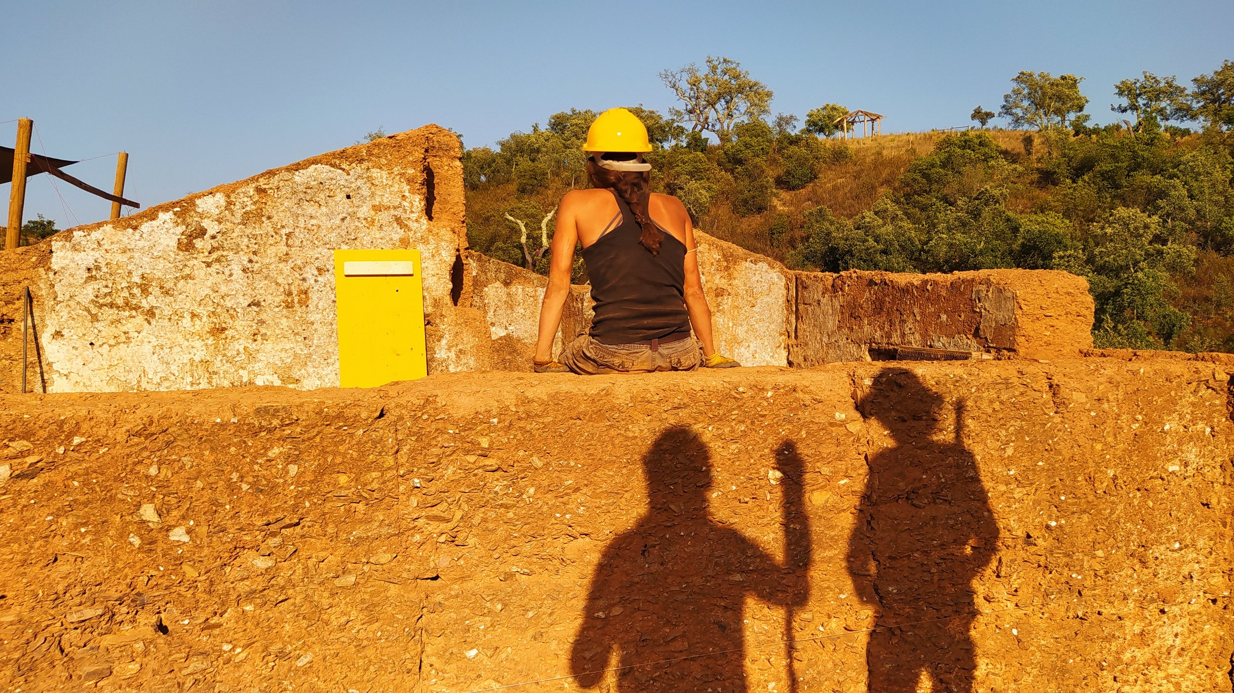 Rammed earth restoration, Portugal