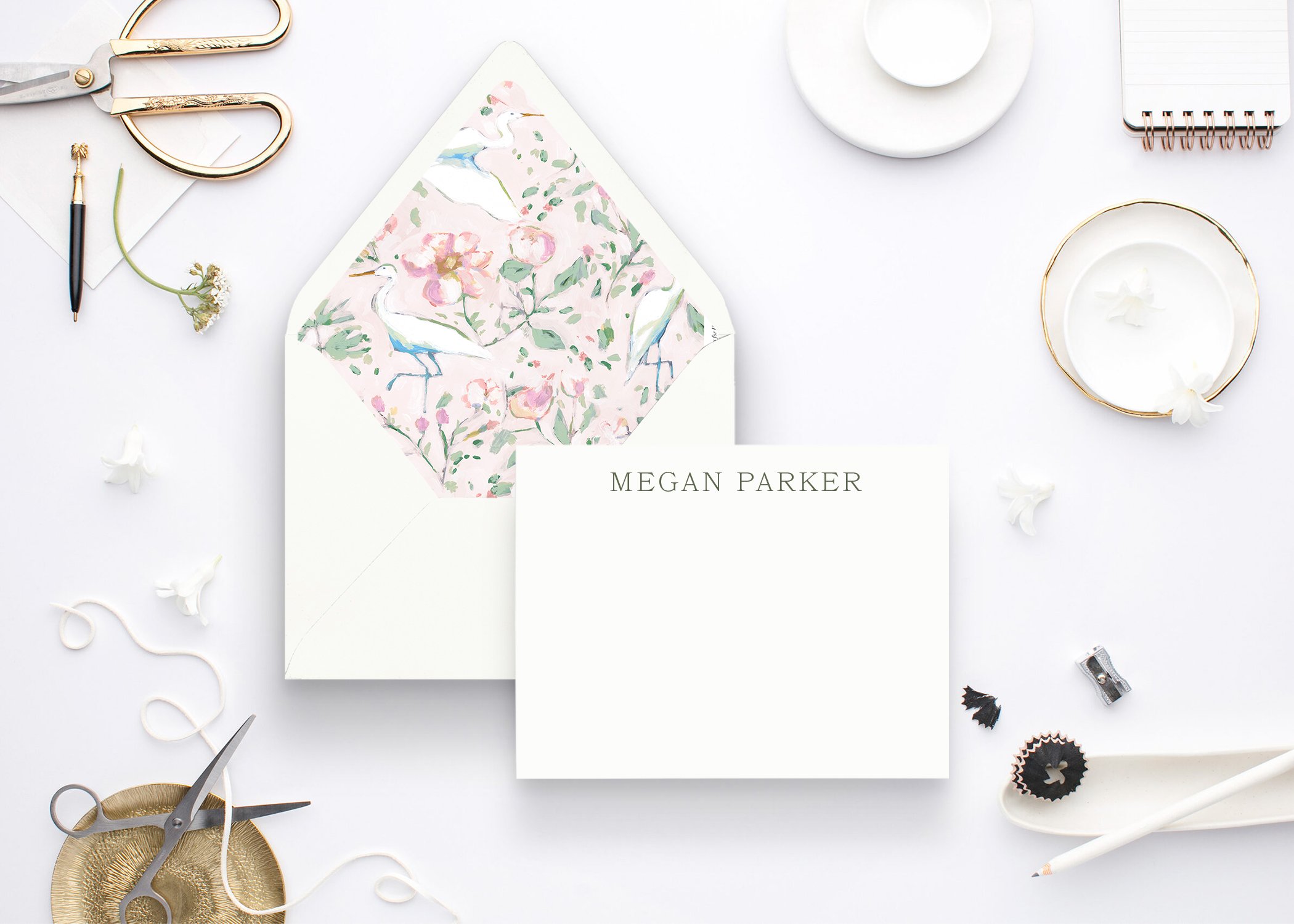 Egrets for Hadley Personalized Stationery